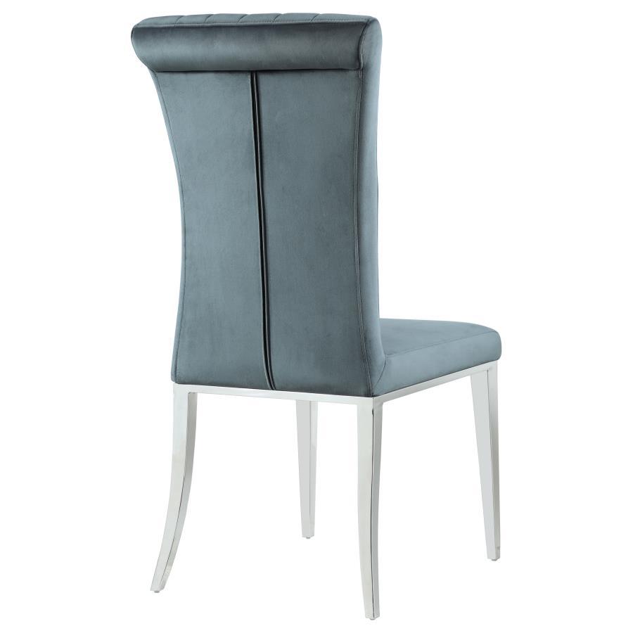 Beaufort - Upholstered Dining Side Chair (Set of 2) - Steel Gray - Best Buy Furniture