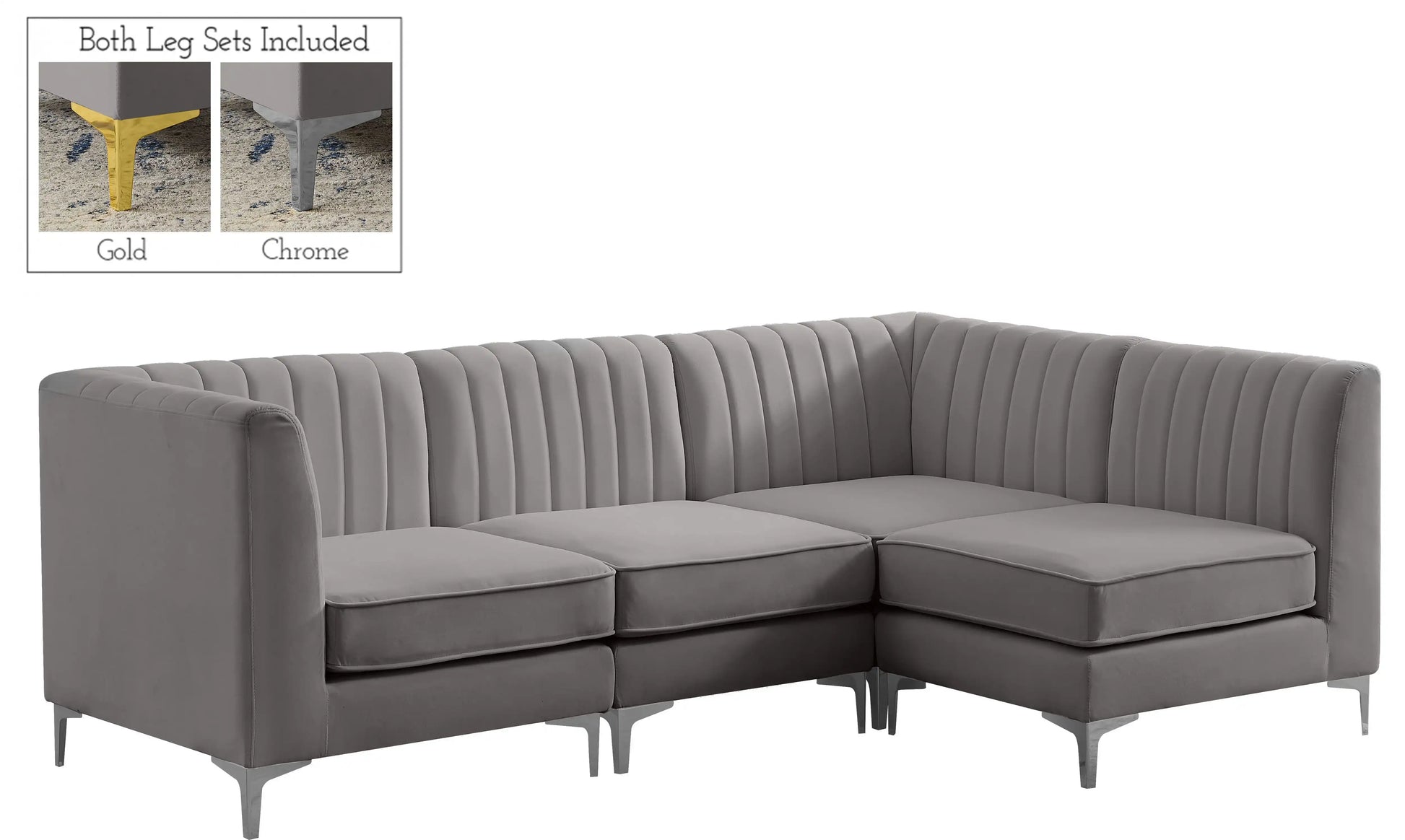 Alina - 4 Piece Modular L-Shaped Sectional - Best Buy Furniture