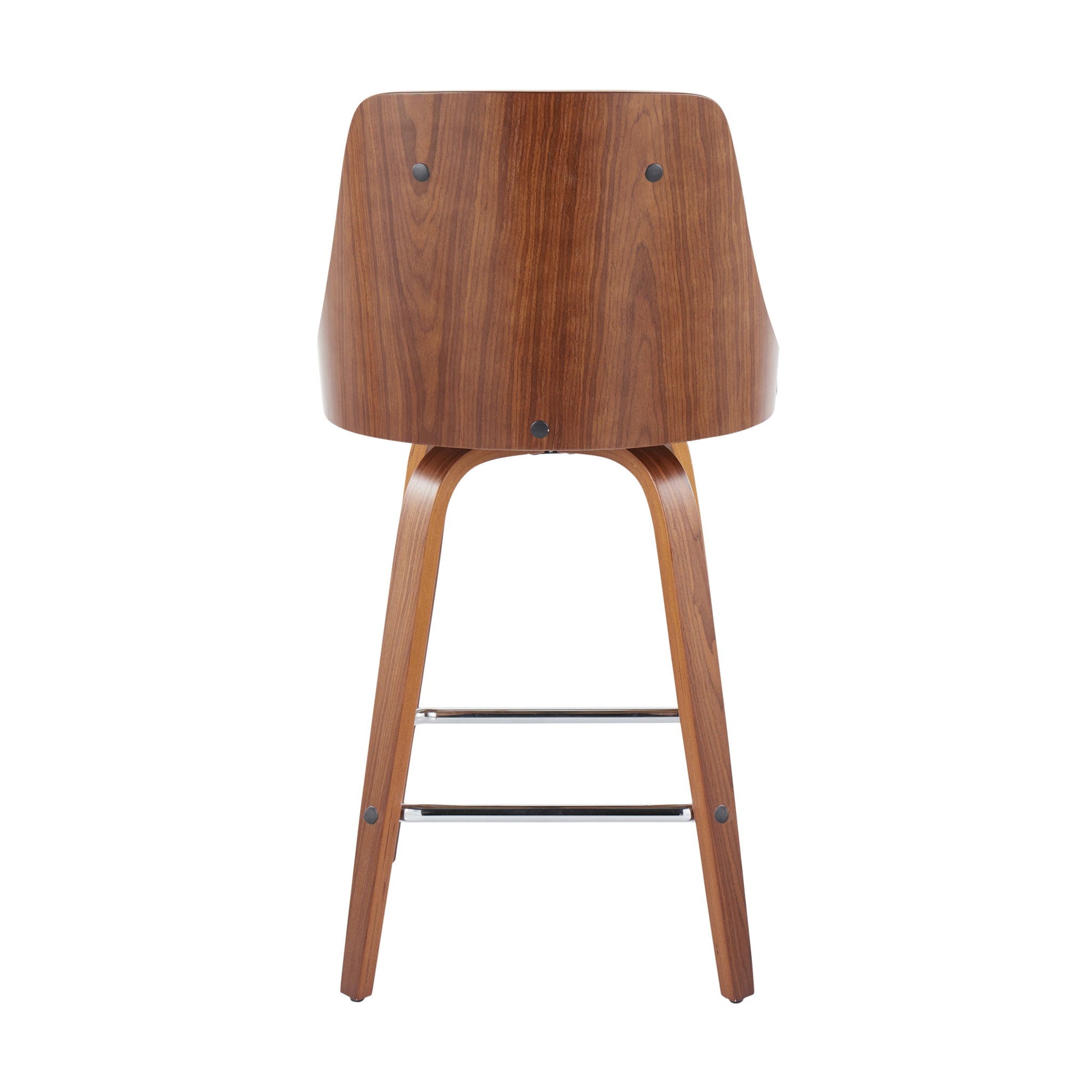 Gianna - Mid Century Modern Fixed Height Counter Stool With Swivel With Square Footrest (Set of 2) - Best Buy Furniture