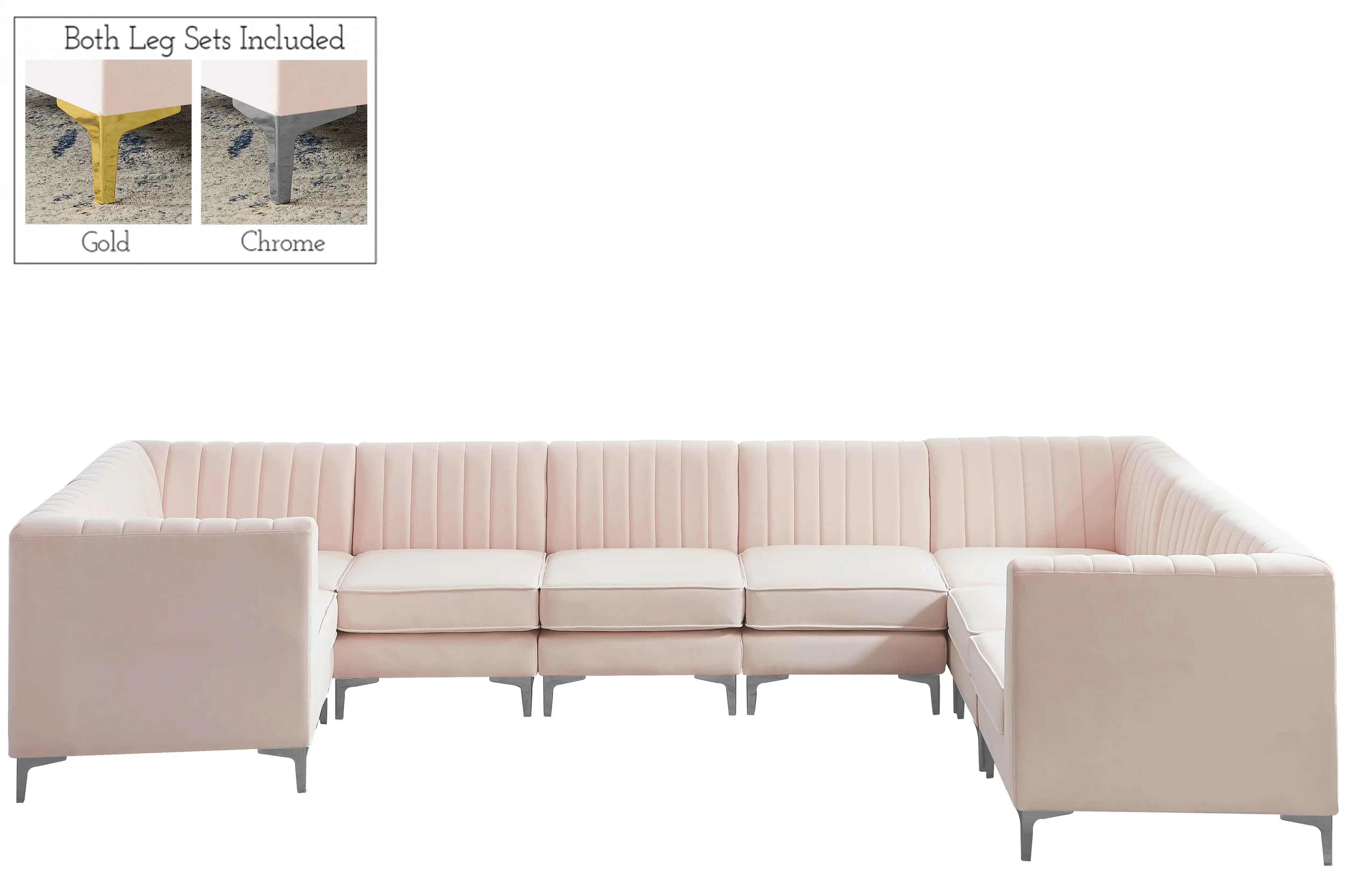 Alina - 8 Piece Modular U-Shaped Sectional - Best Buy Furniture