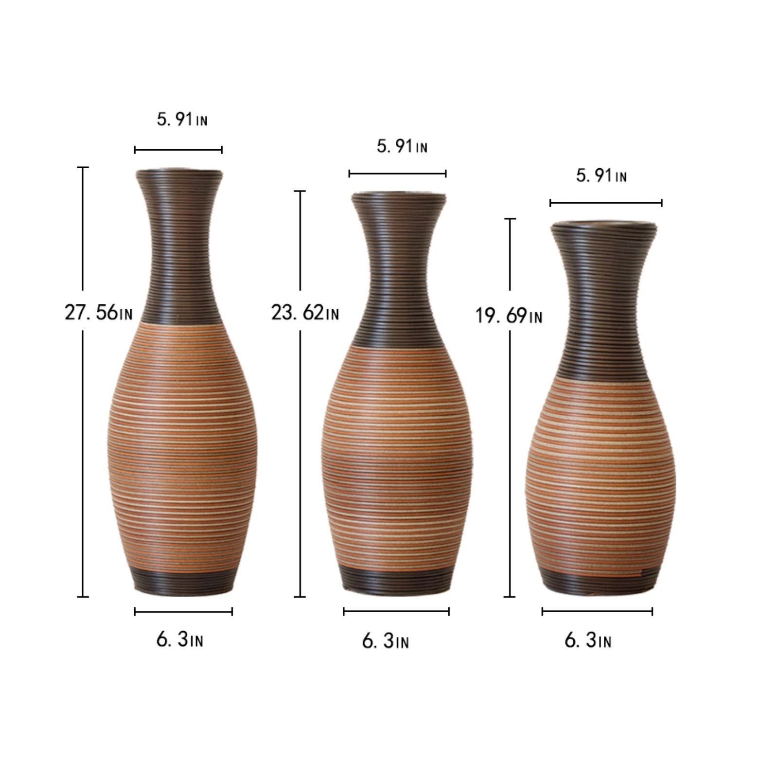 Designer Floor Vases, Large Vases For Home Decor Flooring (Set of 3) - Best Buy Furniture
