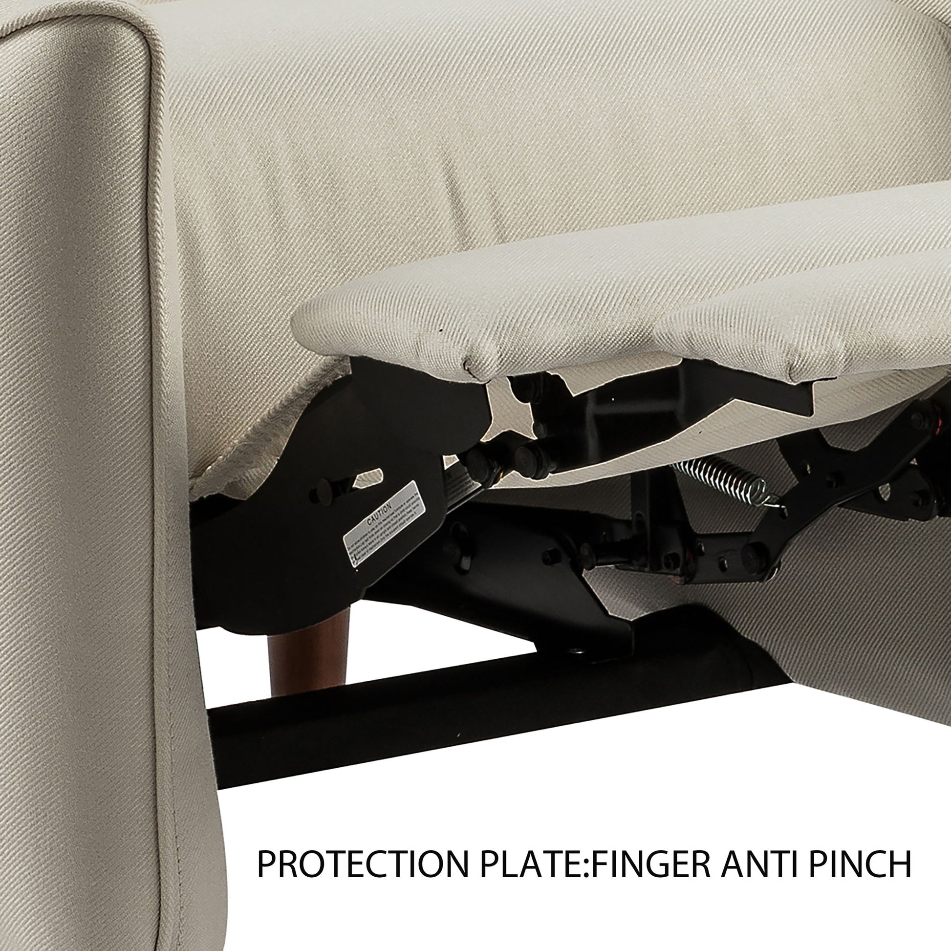 Upholstered Push Recliner Chair With Rubber Wood Legs For Living Room - Best Buy Furniture