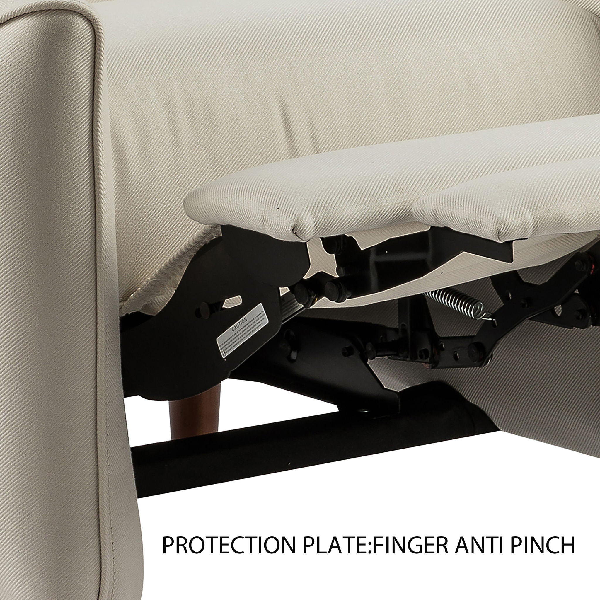 Upholstered Push Recliner Chair With Rubber Wood Legs For Living Room - Best Buy Furniture