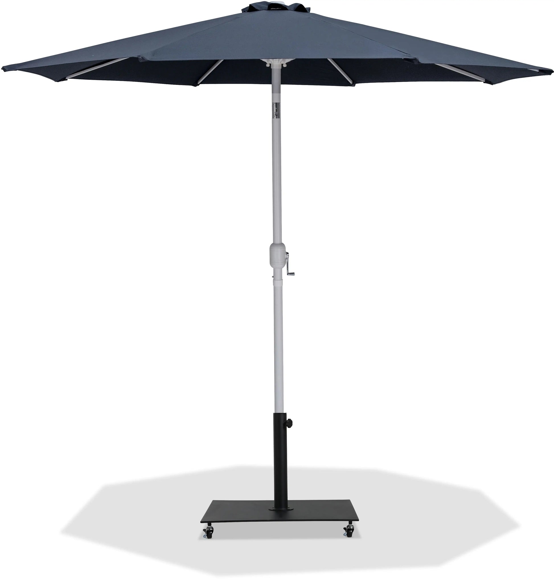 Fiji - Aluminum Patio Umbrella With Square Black And White Base - Best Buy Furniture