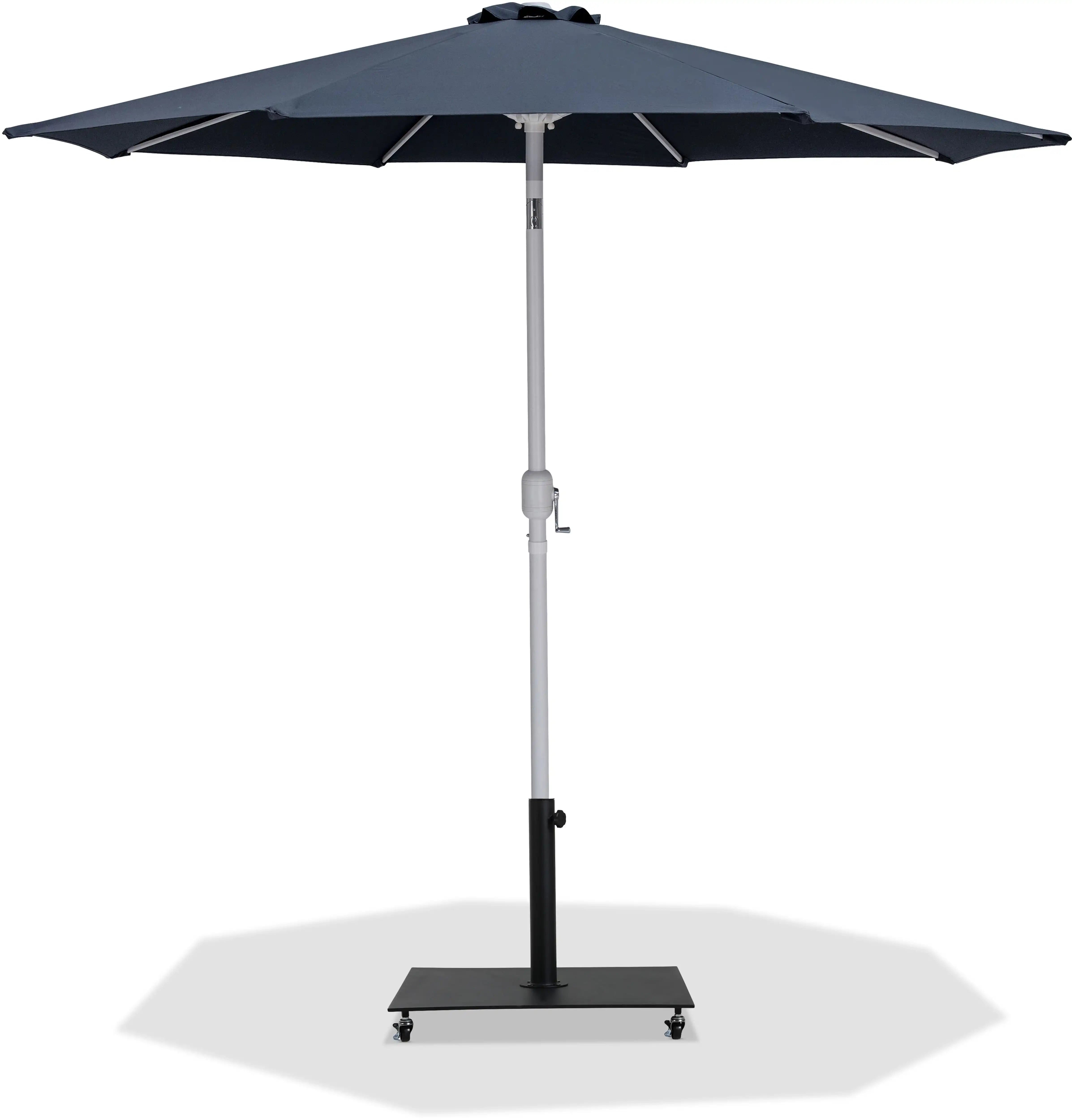 Fiji - Aluminum Patio Umbrella With Square Black And White Base - Best Buy Furniture