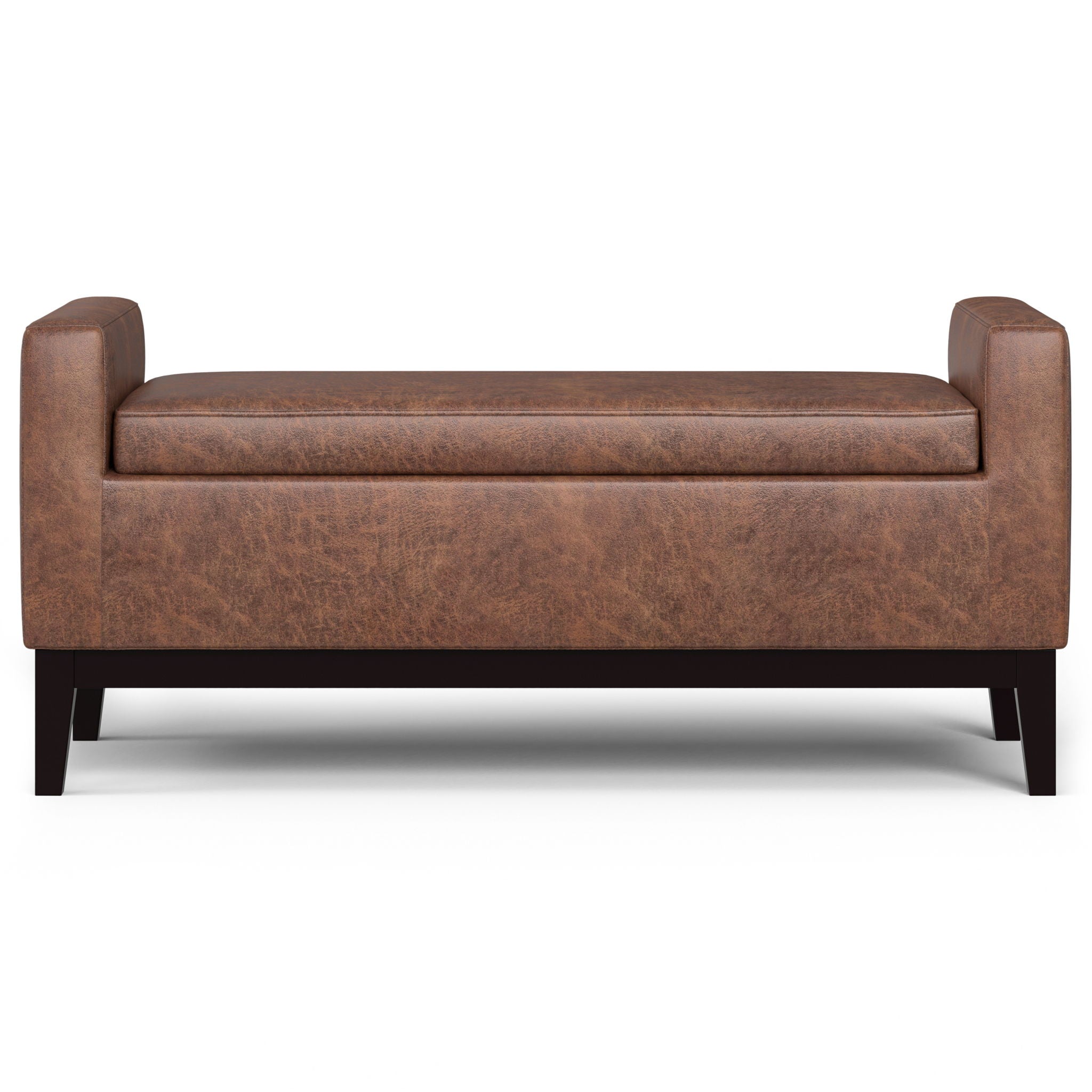 Amber - Rectangular Storage Ottoman - Brown - Best Buy Furniture