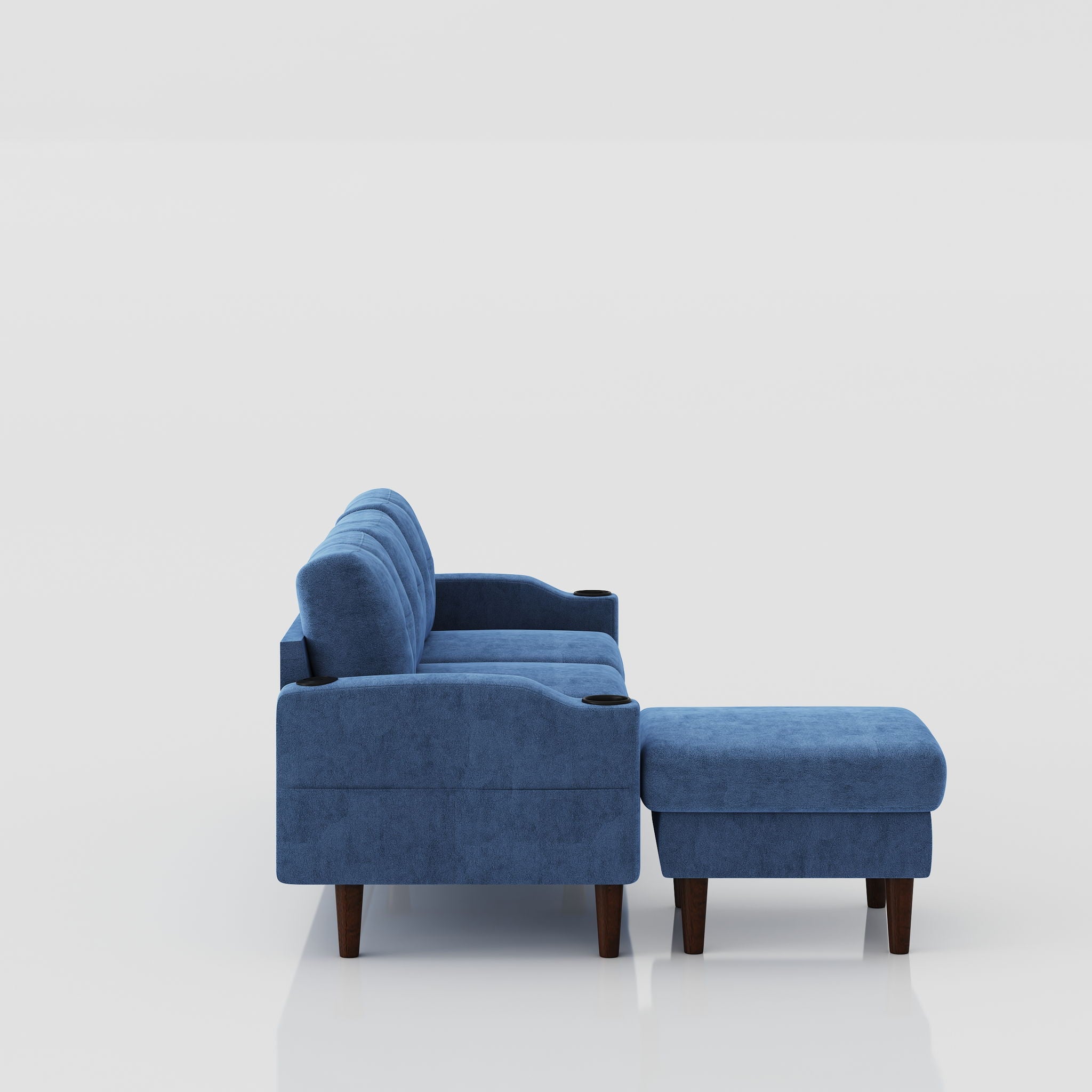 3 Seater Convertible Combination L Shaped Sofa With Footstools With Storage - Best Buy Furniture