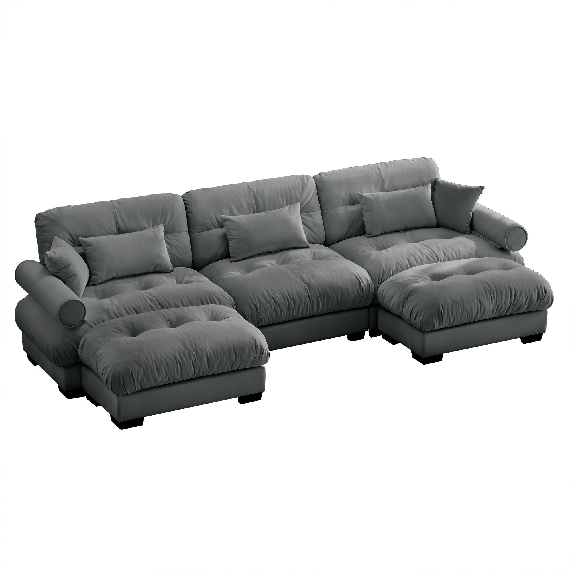Super Comfort Oversized Modular Sectional Sofa With Movable Ottoman - Best Buy Furniture