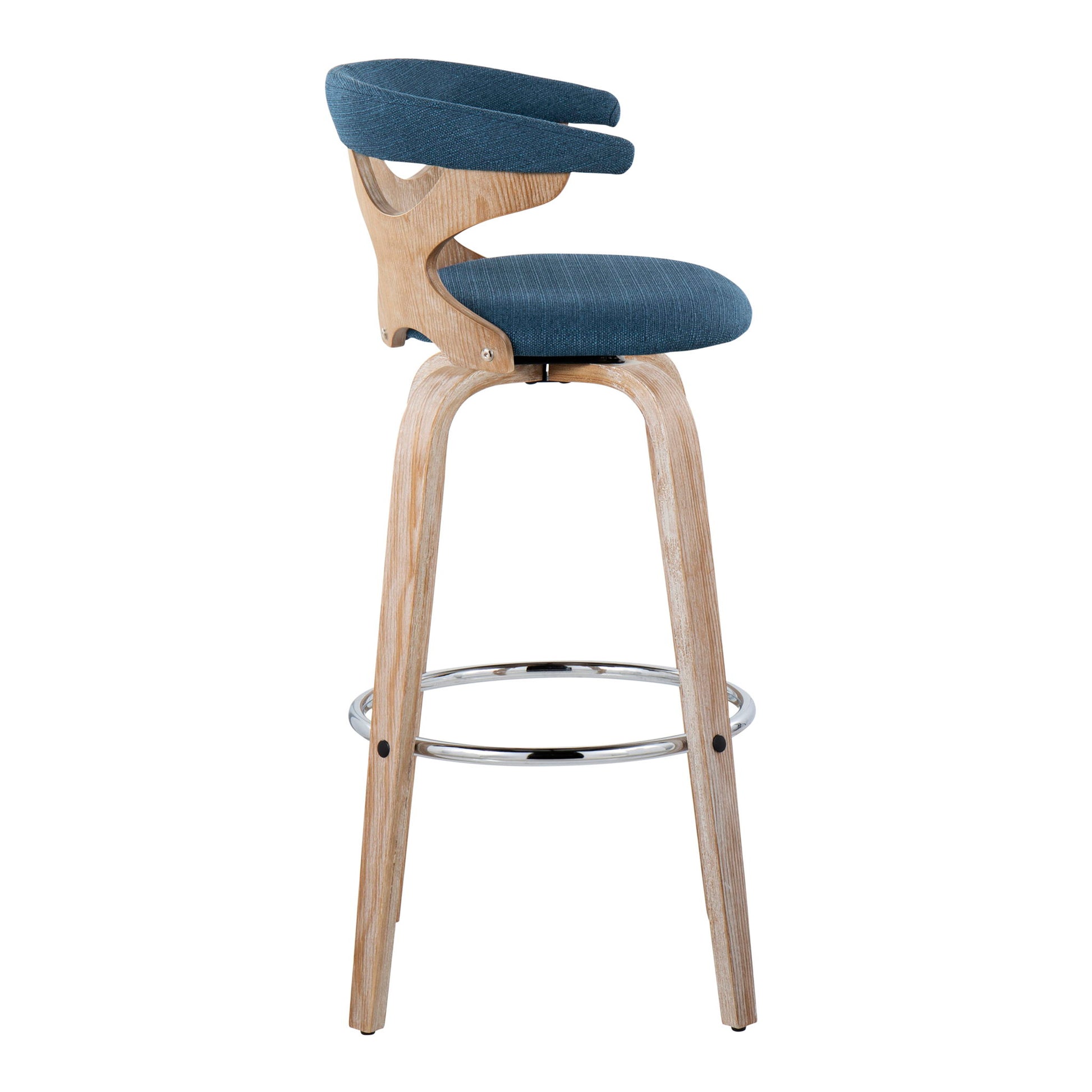 Gardenia - Contemporary Fixed Height Barstool With Swivel With Round Footrest (Set of 2) - Best Buy Furniture
