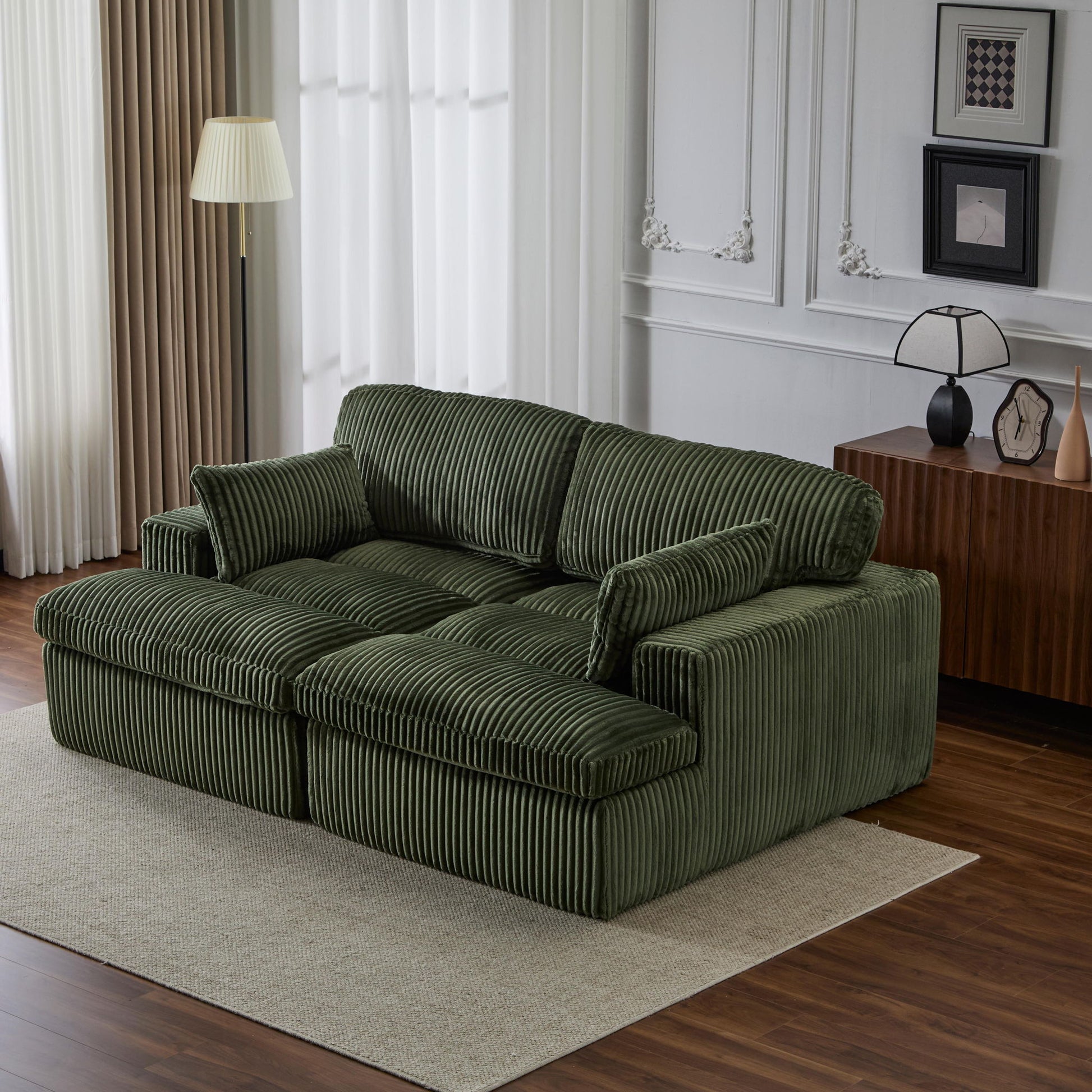 Double Chaise Lounge Chair, Oversized Upholstered Sleeper Cloud Couch - Best Buy Furniture