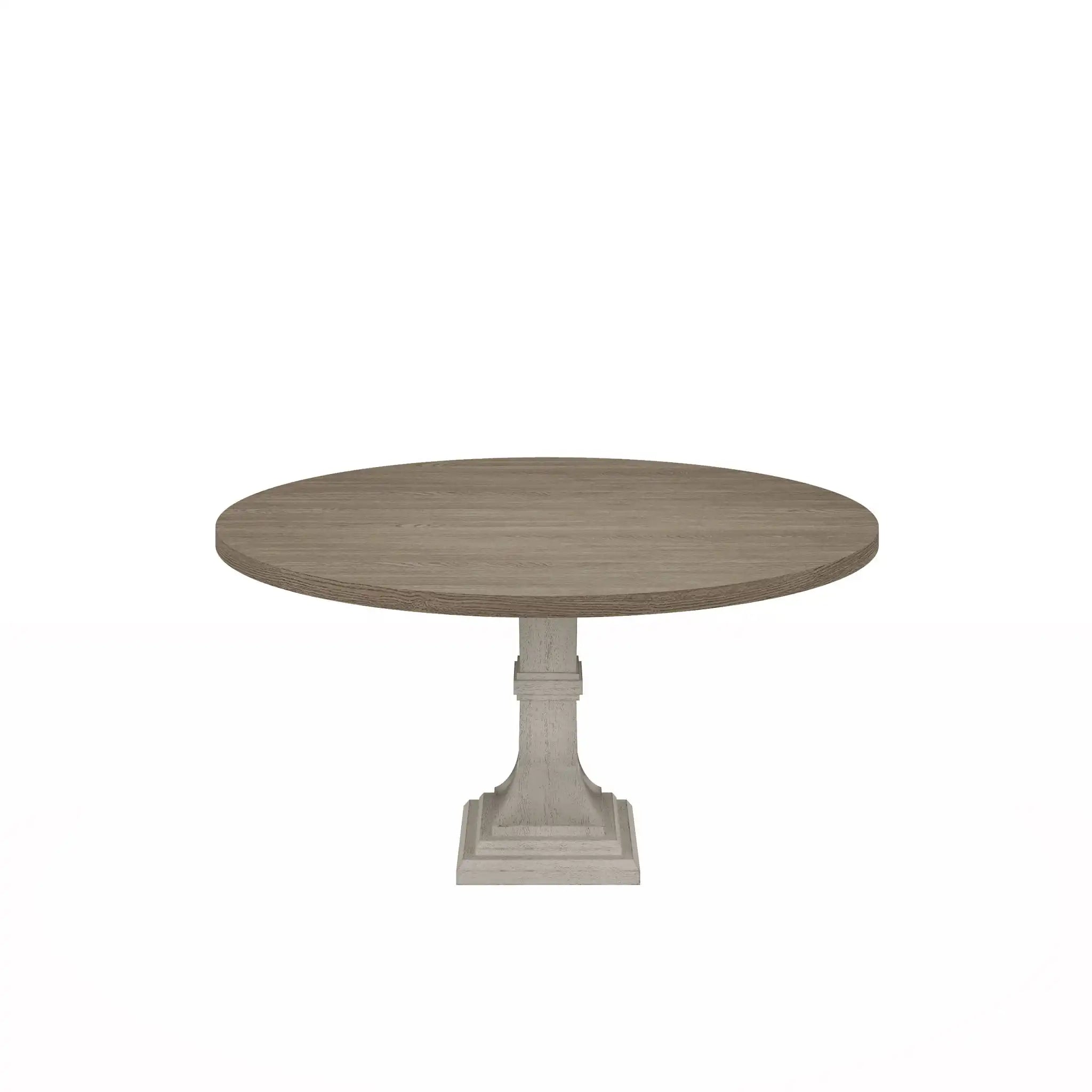 Tannen - Round Dining Table - White And Gray - Best Buy Furniture
