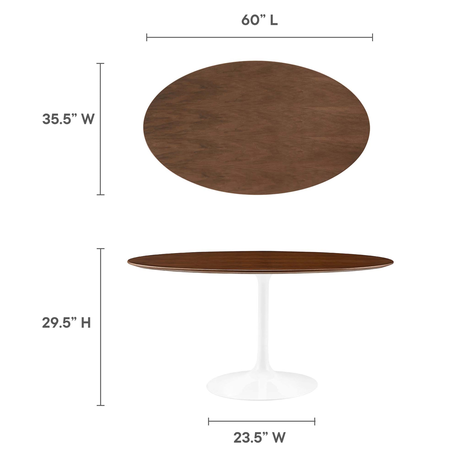 Lippa 60" Oval Wood Dining Table by Modway - Best Buy Furniture
