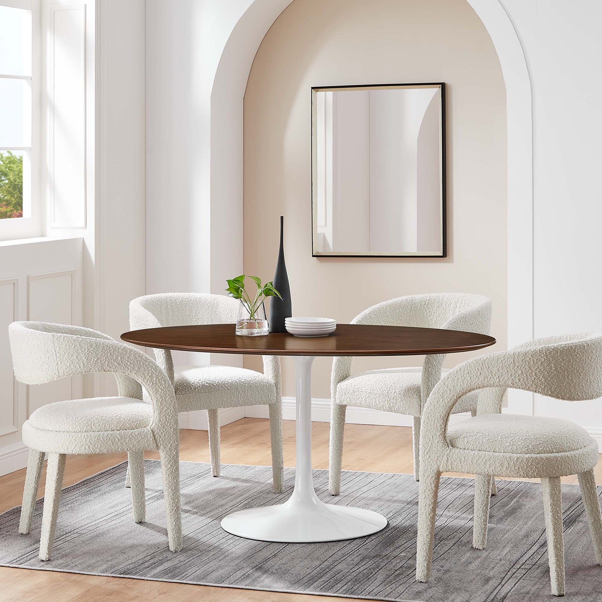 Lippa 60" Oval Wood Dining Table by Modway - Best Buy Furniture