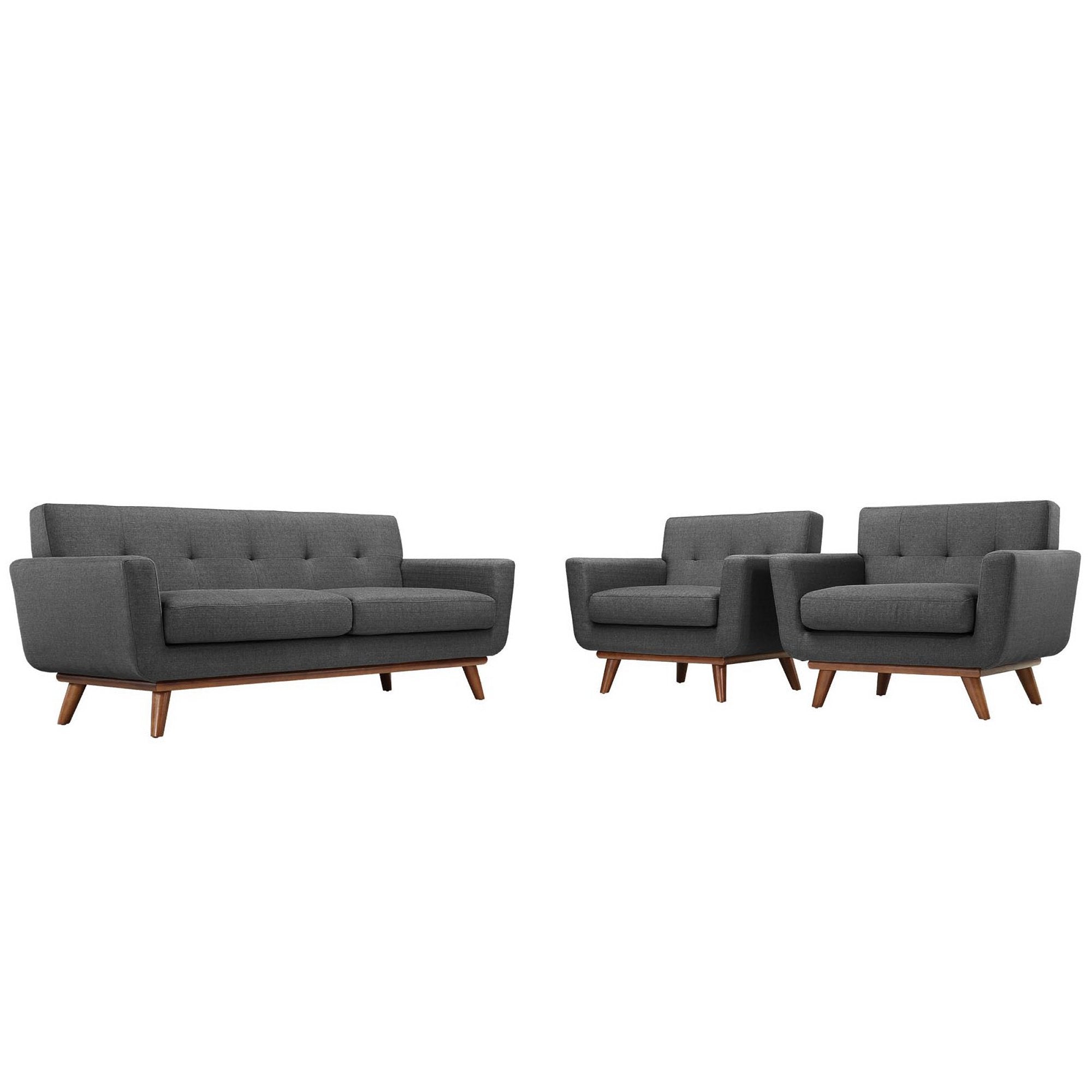 Engage Armchairs and Loveseat Set of 3 by Modway - Best Buy Furniture