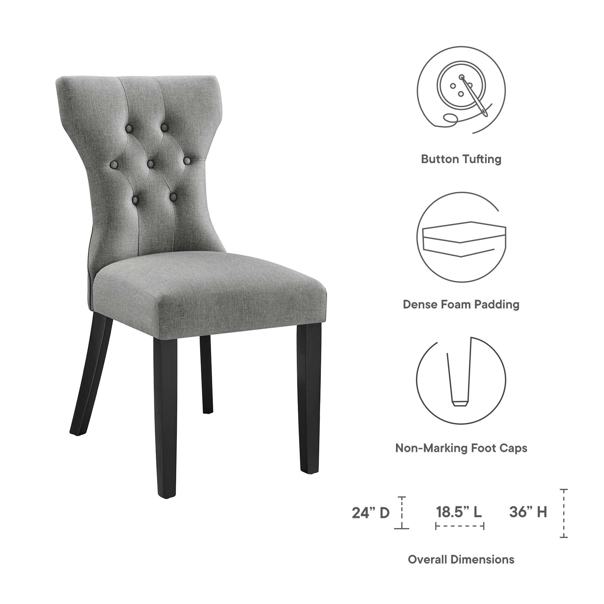 Silhouette Dining Side Chair by Modway - Best Buy Furniture