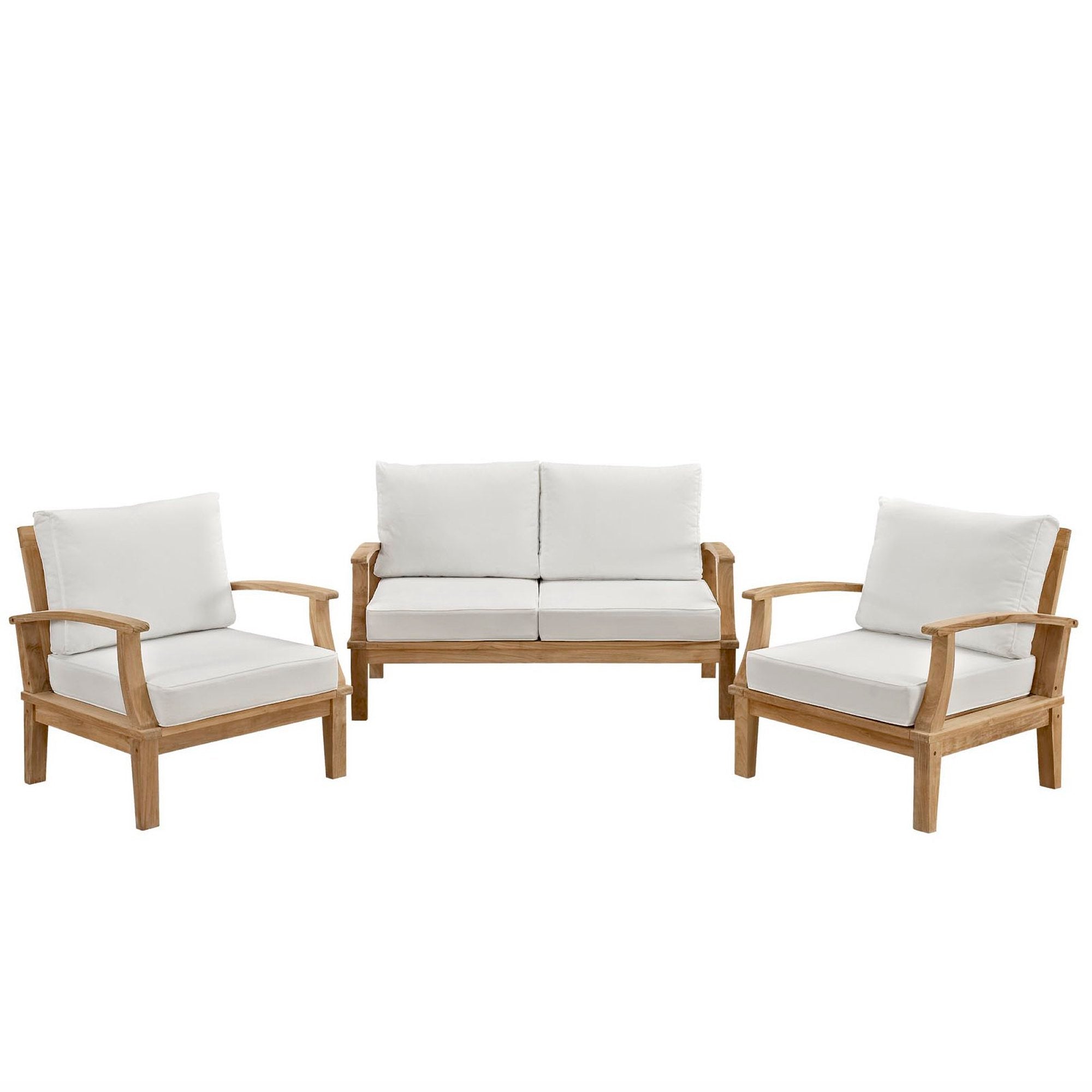 Marina 3 Piece Outdoor Patio Teak Set by Modway - Best Buy Furniture