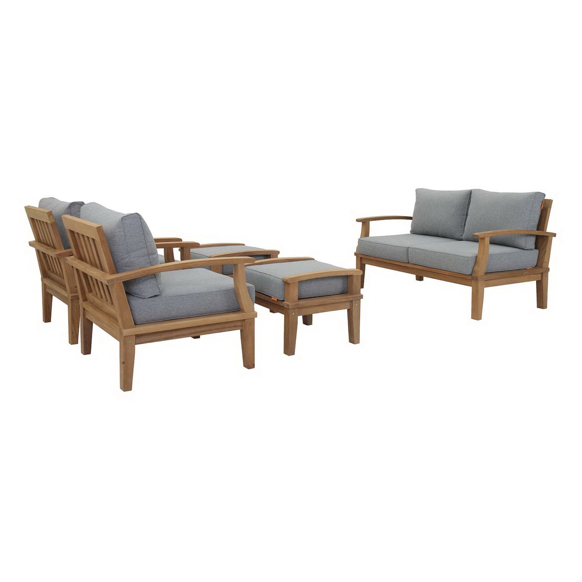 Marina 5 Piece Outdoor Patio Teak Set by Modway - Best Buy Furniture