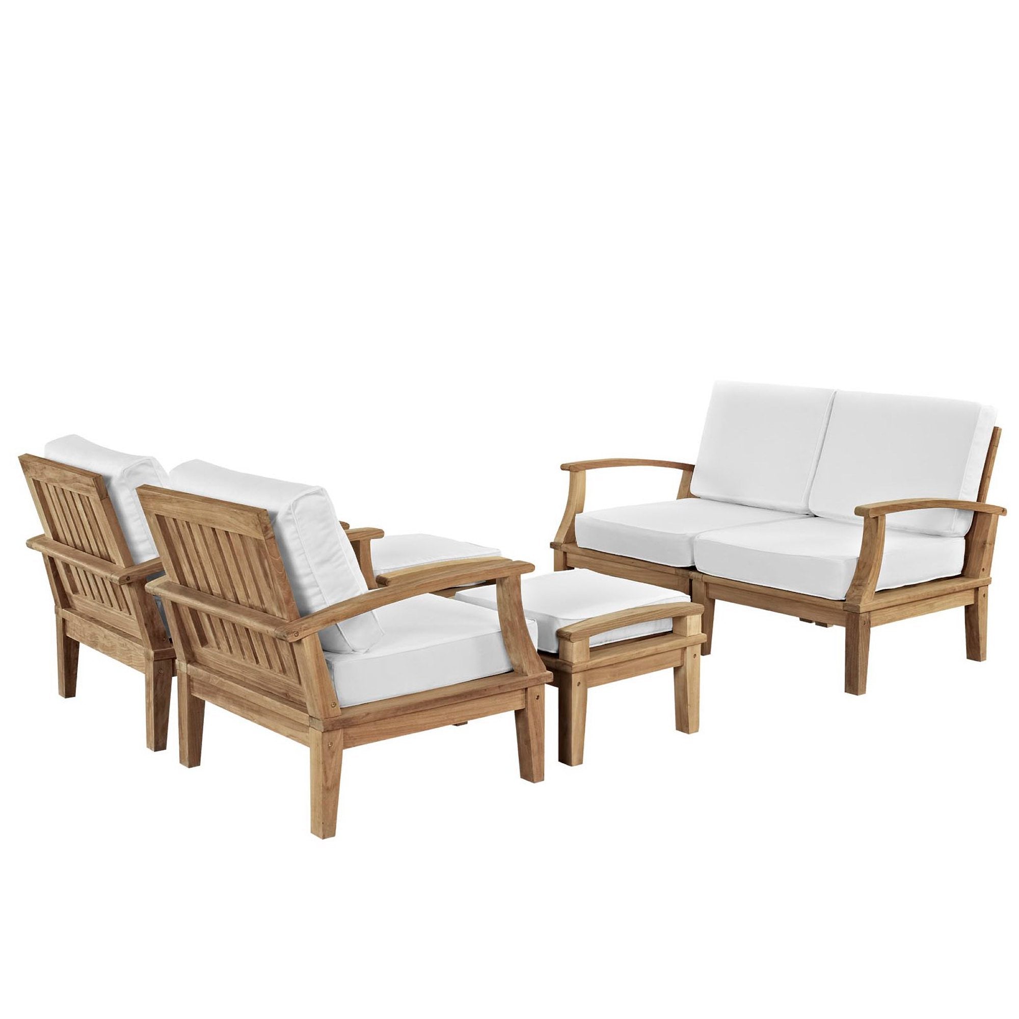 Marina 6 Piece Outdoor Patio Teak Set by Modway - Best Buy Furniture