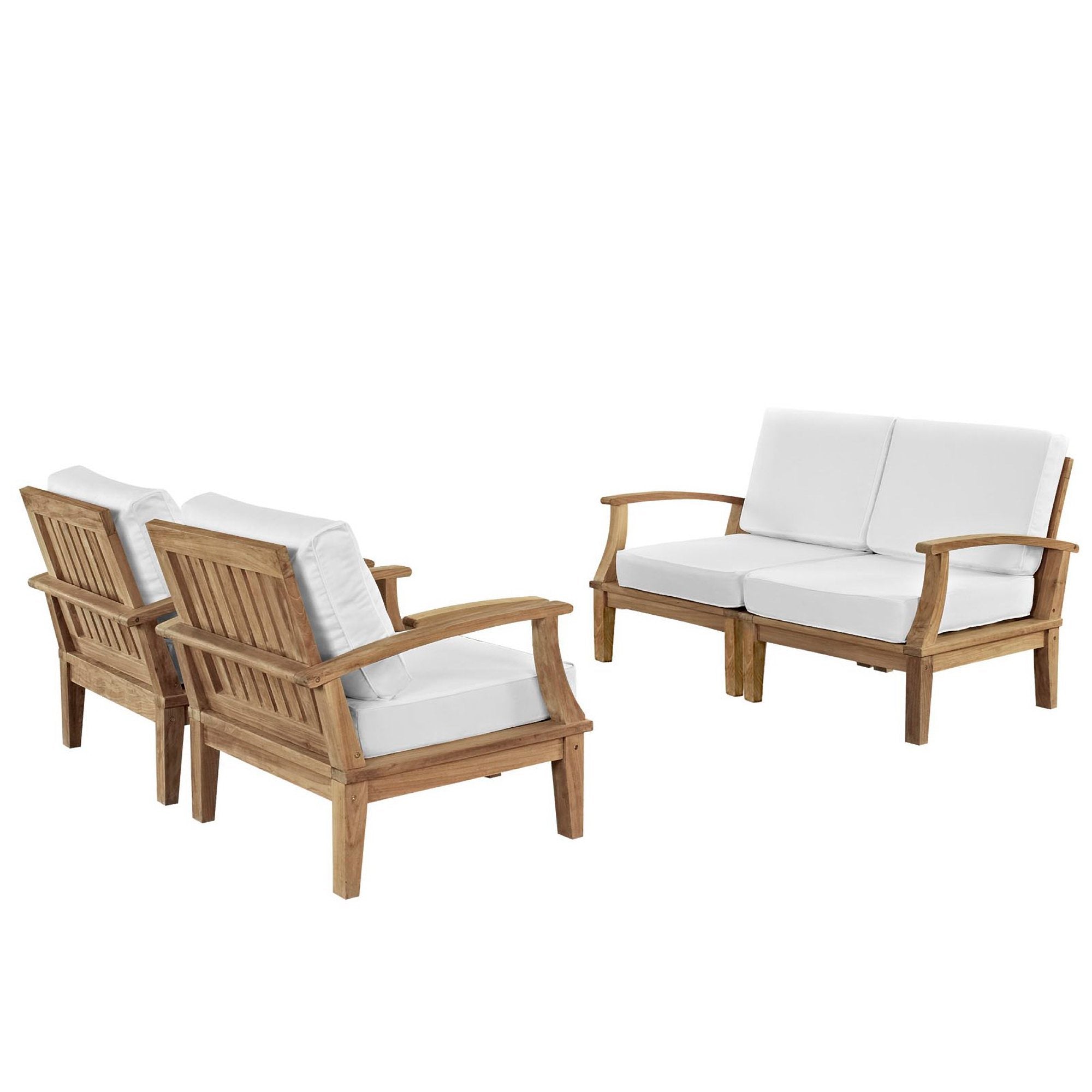 Marina 4 Piece Outdoor Patio Teak Set by Modway - Best Buy Furniture