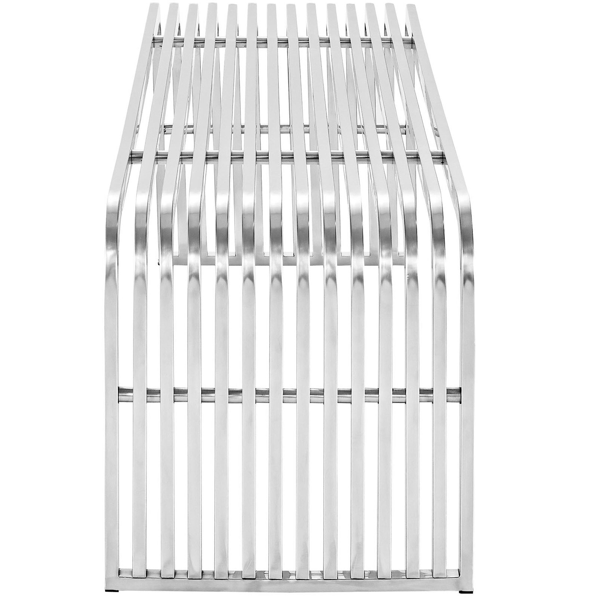 Pipe 60" Stainless Steel Bench by Modway - Best Buy Furniture