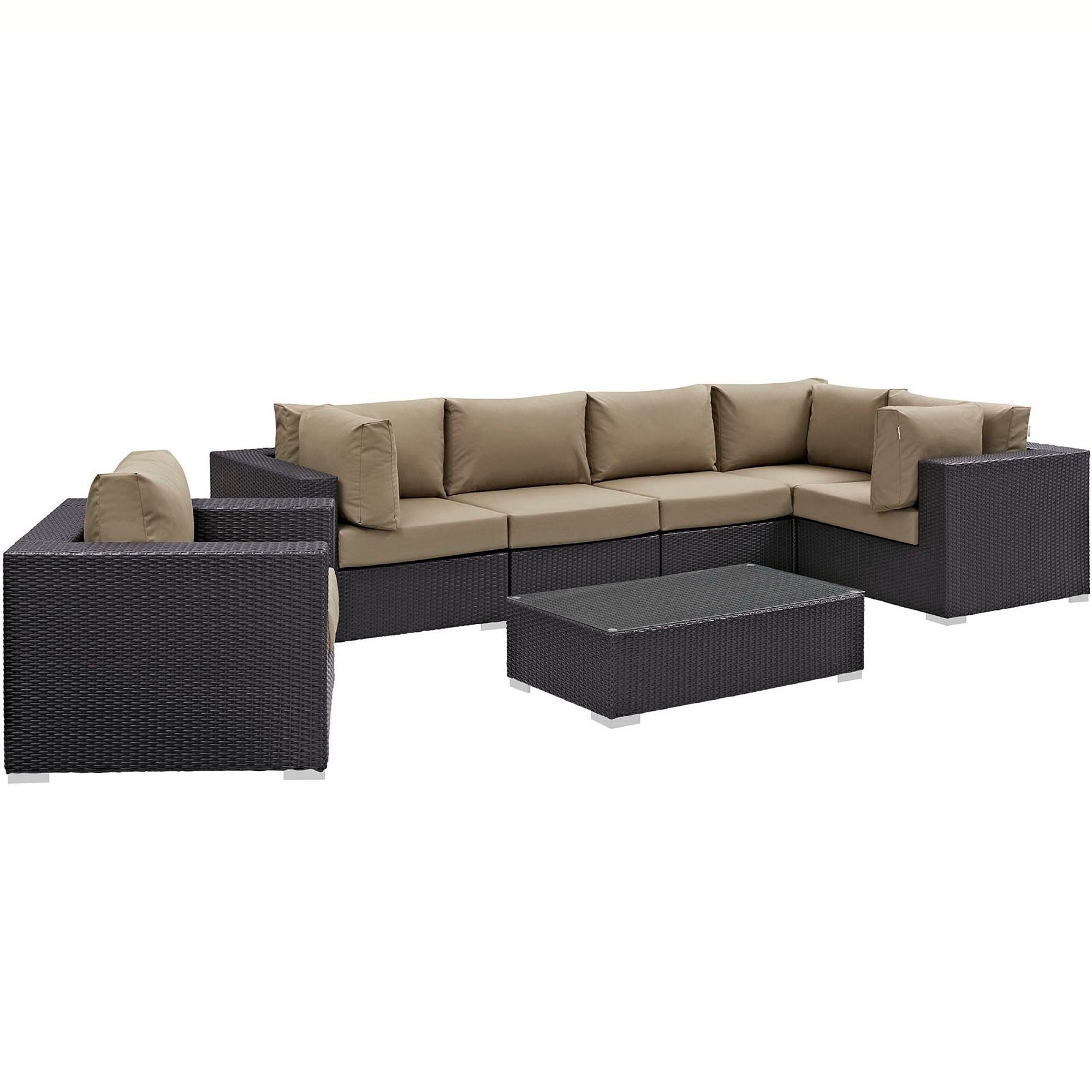 Convene 7 Piece Outdoor Patio Sectional Set by Modway - Best Buy Furniture