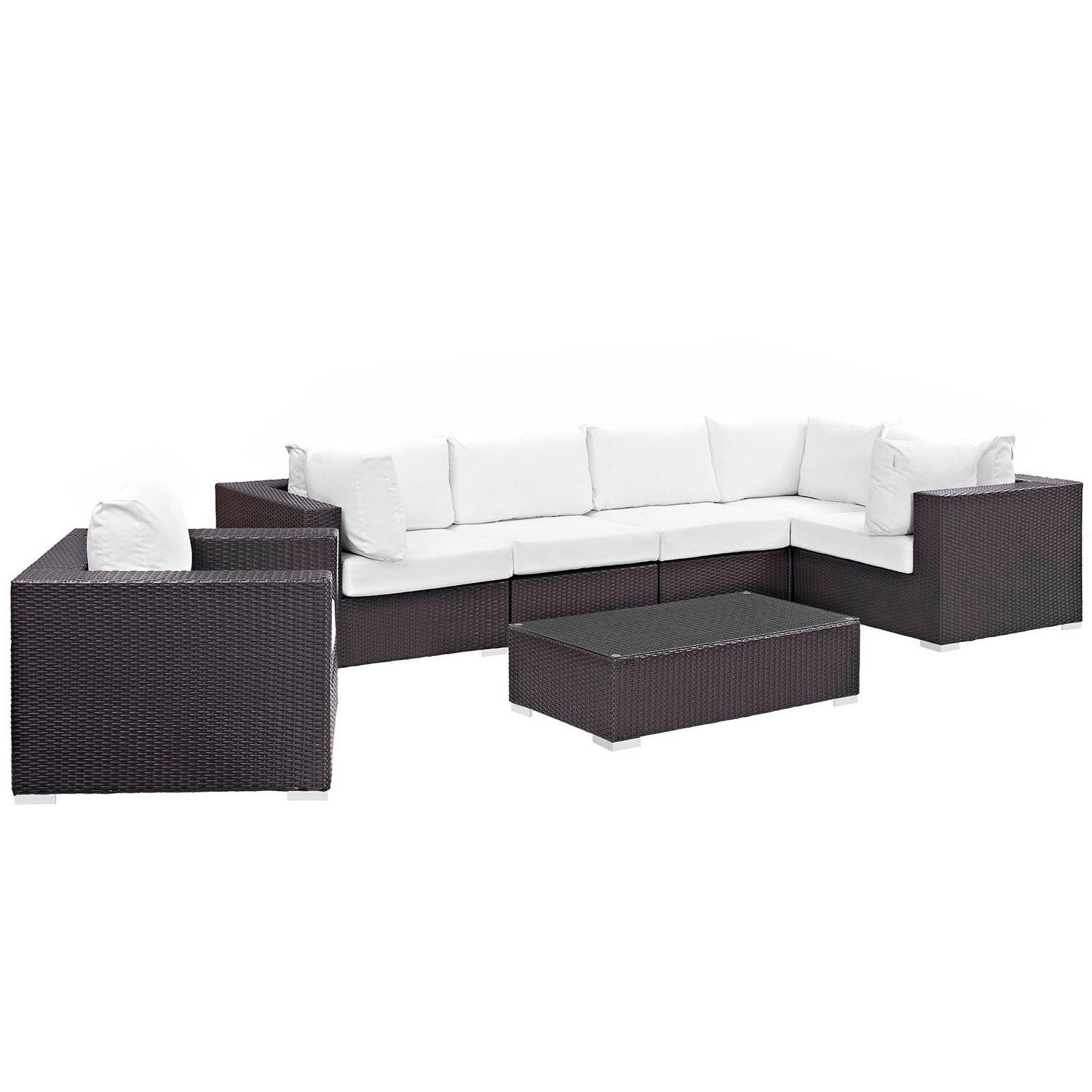Convene 7 Piece Outdoor Patio Sectional Set by Modway - Best Buy Furniture