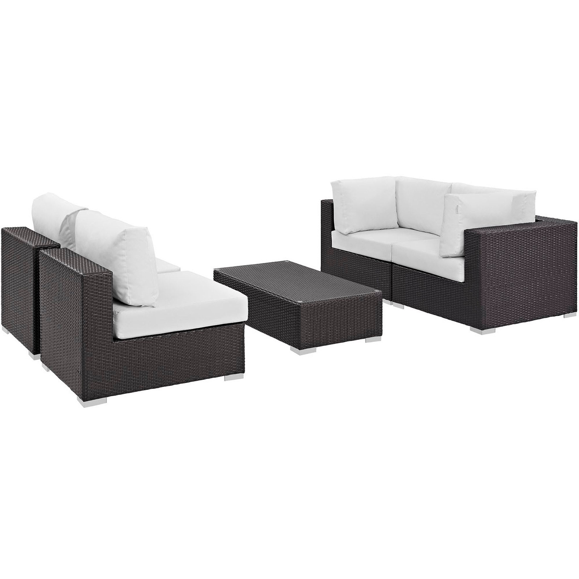 Convene 5 Piece Outdoor Patio Sectional Set by Modway - Best Buy Furniture