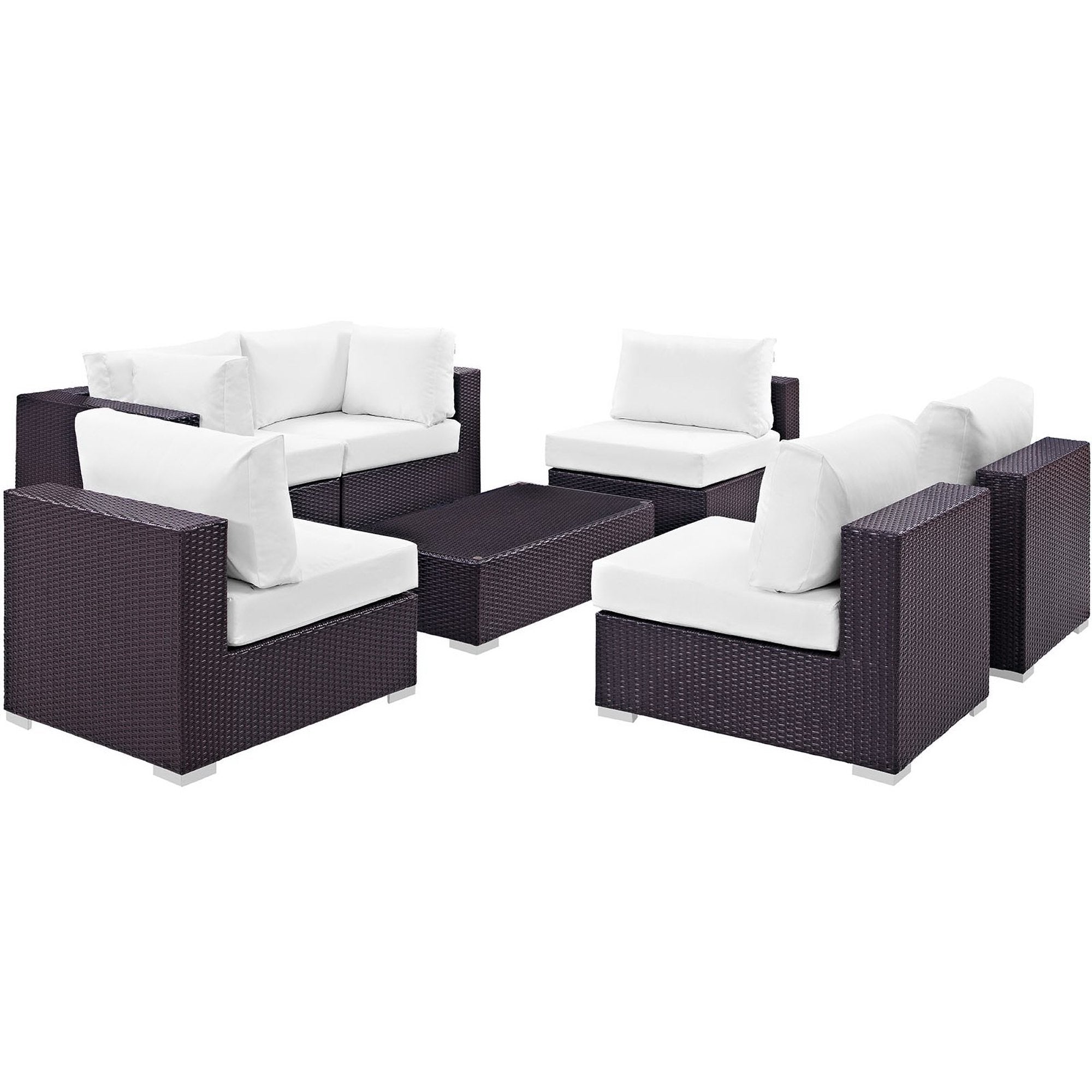 Convene 7 Piece Outdoor Patio Sectional Set by Modway - Best Buy Furniture