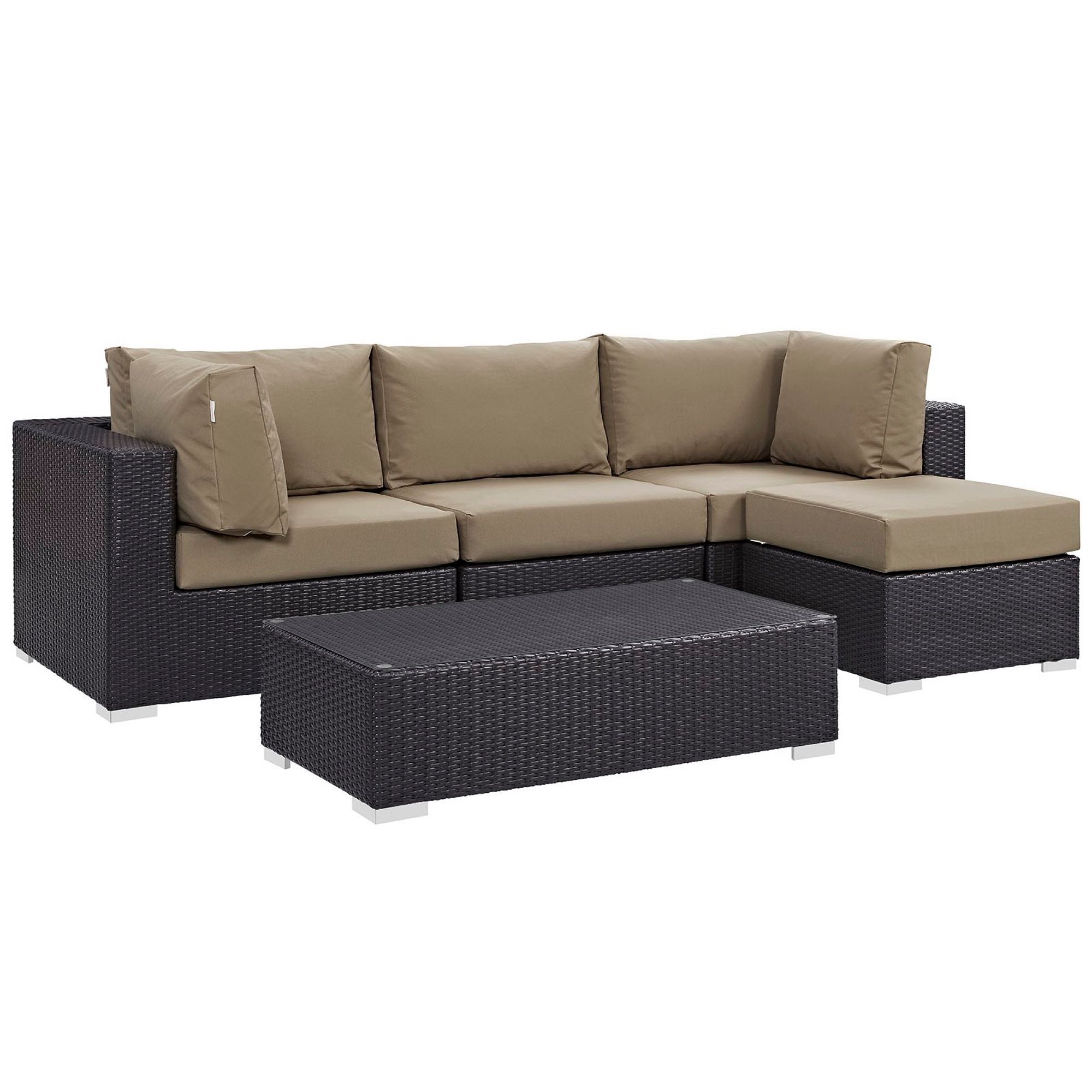Convene 5 Piece Outdoor Patio Sectional Set by Modway - Best Buy Furniture