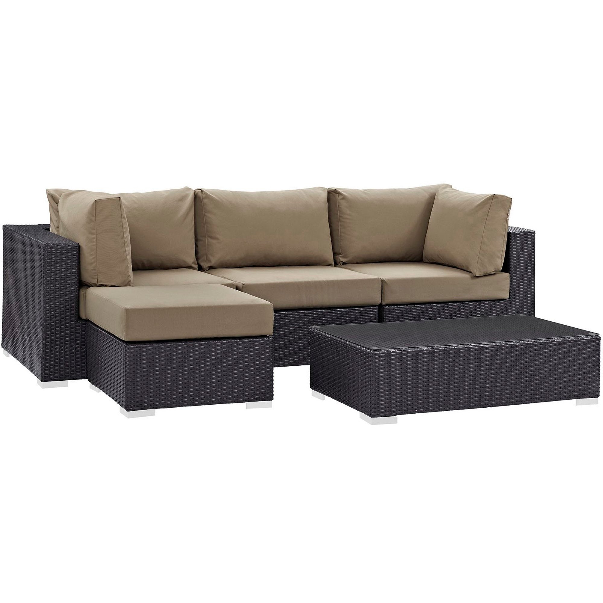 Convene 5 Piece Outdoor Patio Sectional Set by Modway - Best Buy Furniture