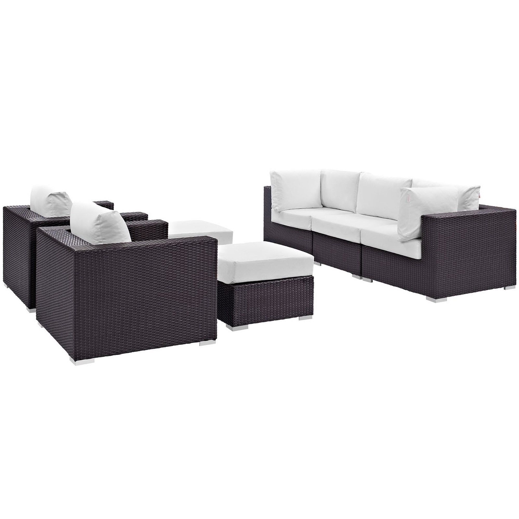 Convene 7 Piece Outdoor Patio Sectional Set by Modway - Best Buy Furniture