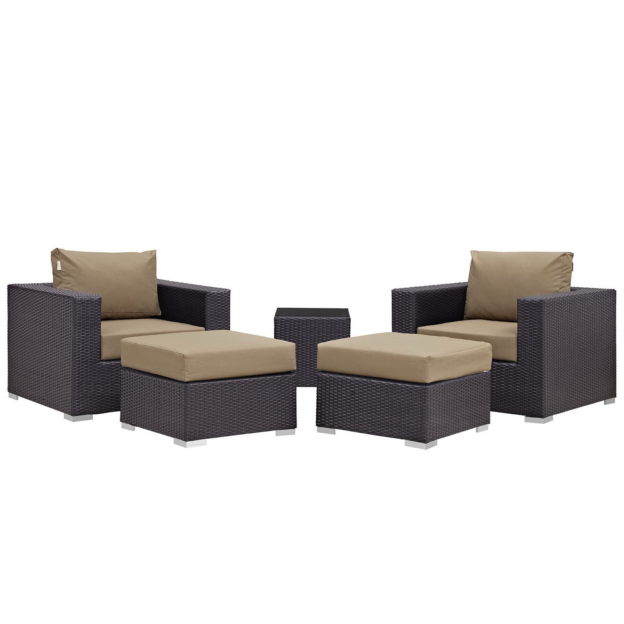 Convene 5 Piece Outdoor Patio Sectional Set by Modway - Best Buy Furniture