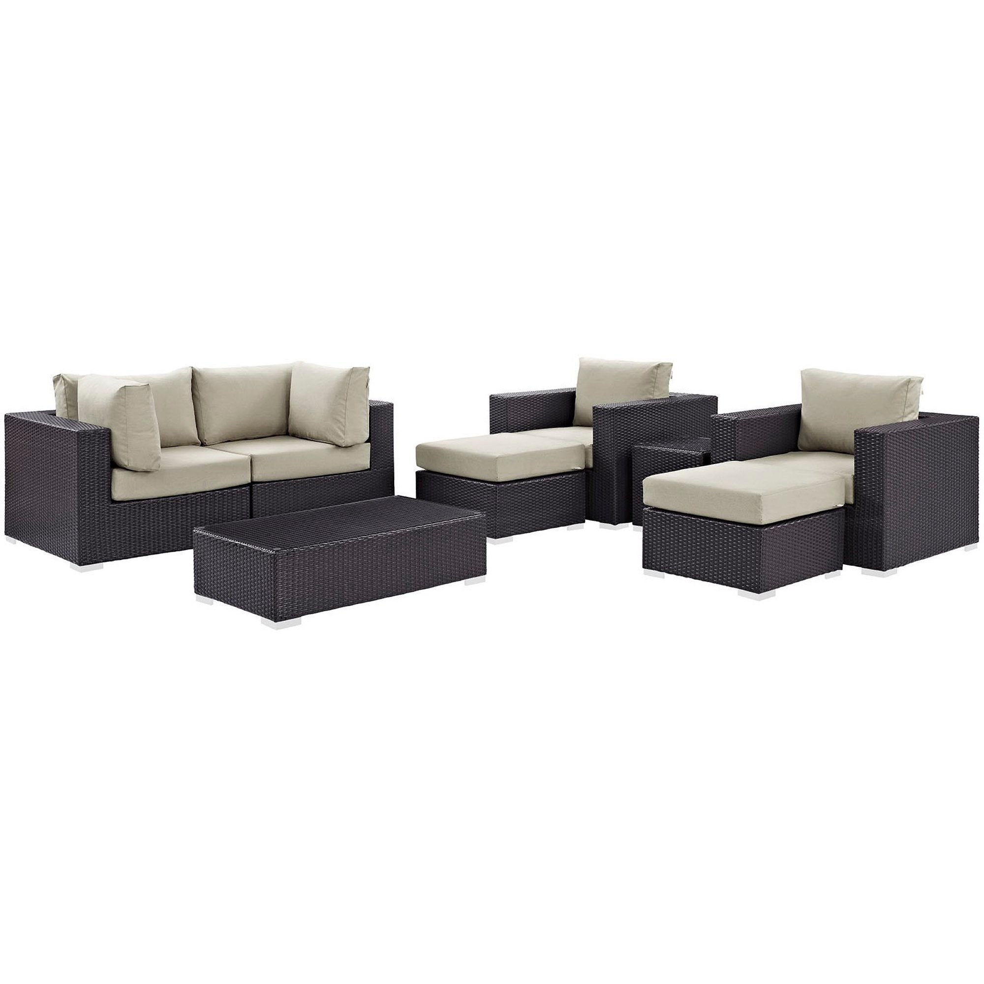 Convene 8 Piece Outdoor Patio Sectional Set by Modway - Best Buy Furniture