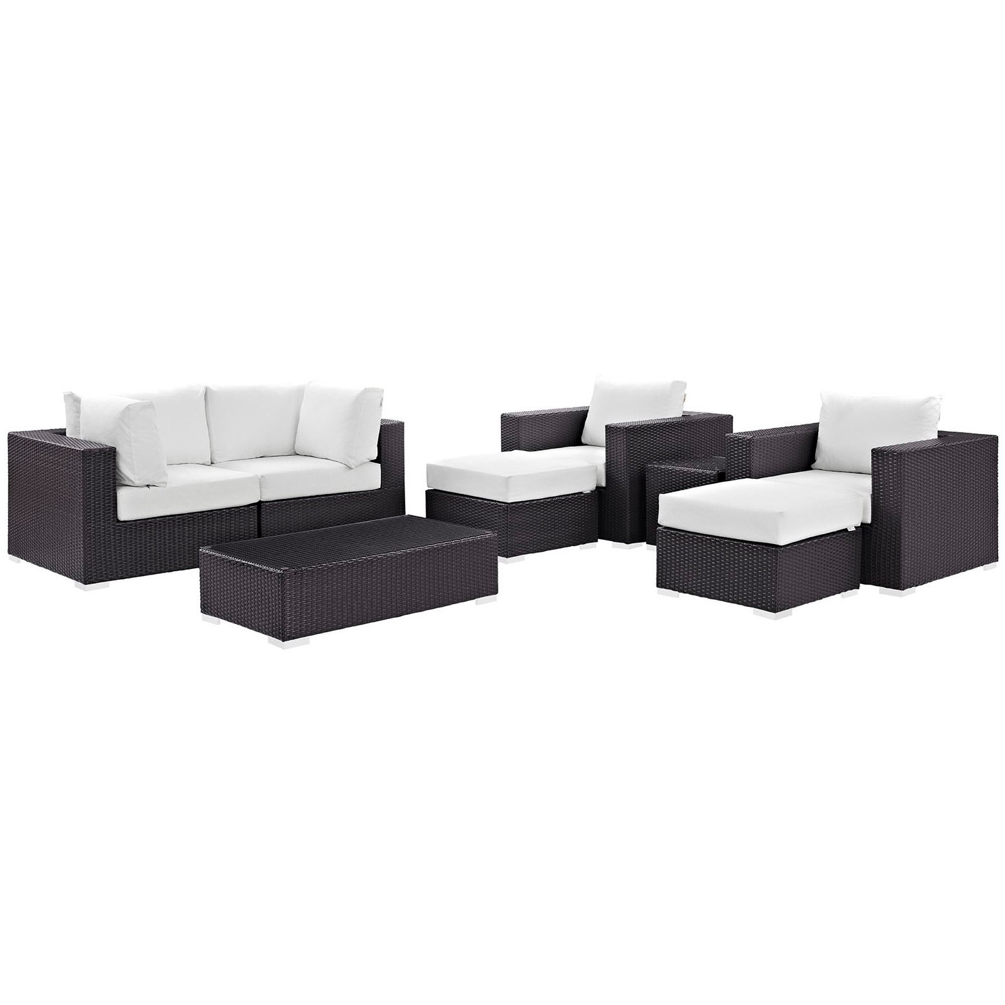 Convene 8 Piece Outdoor Patio Sectional Set by Modway - Best Buy Furniture