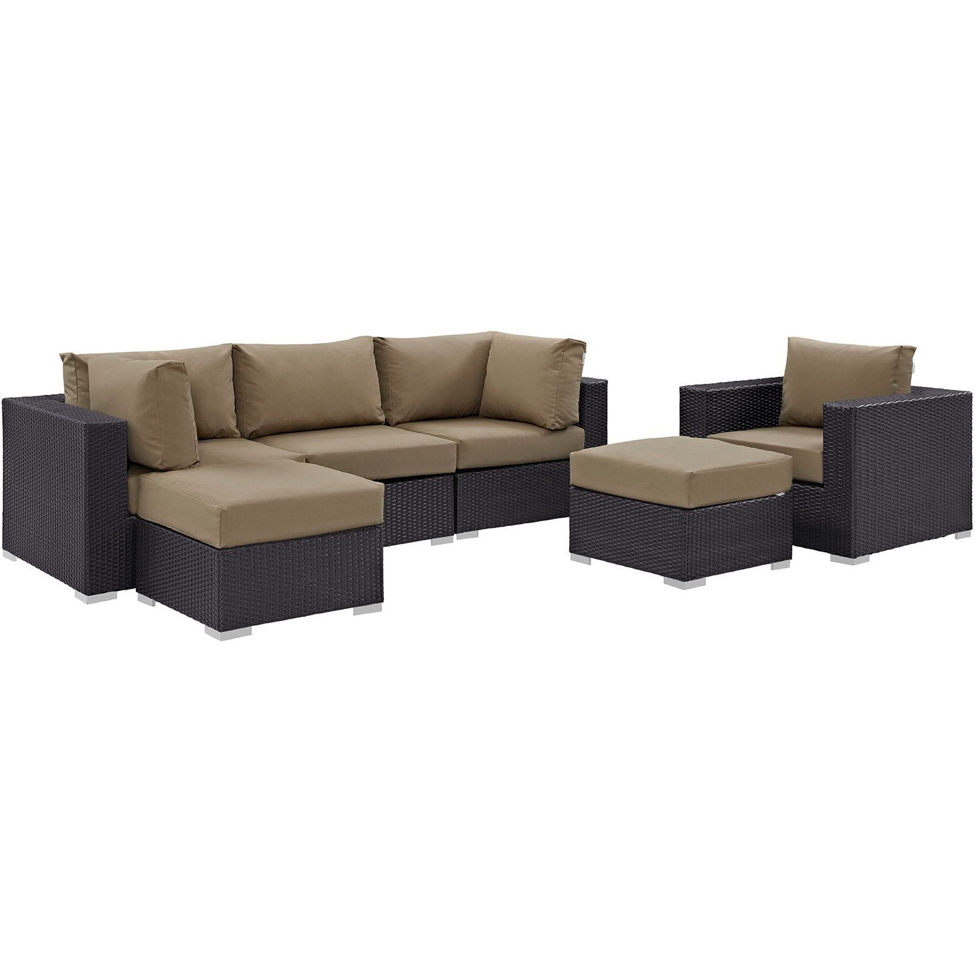 Convene 6 Piece Outdoor Patio Sectional Set by Modway - Best Buy Furniture