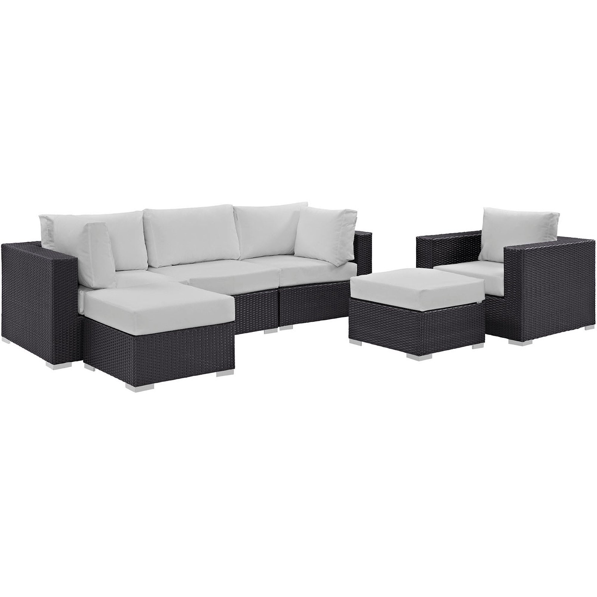Convene 6 Piece Outdoor Patio Sectional Set by Modway - Best Buy Furniture
