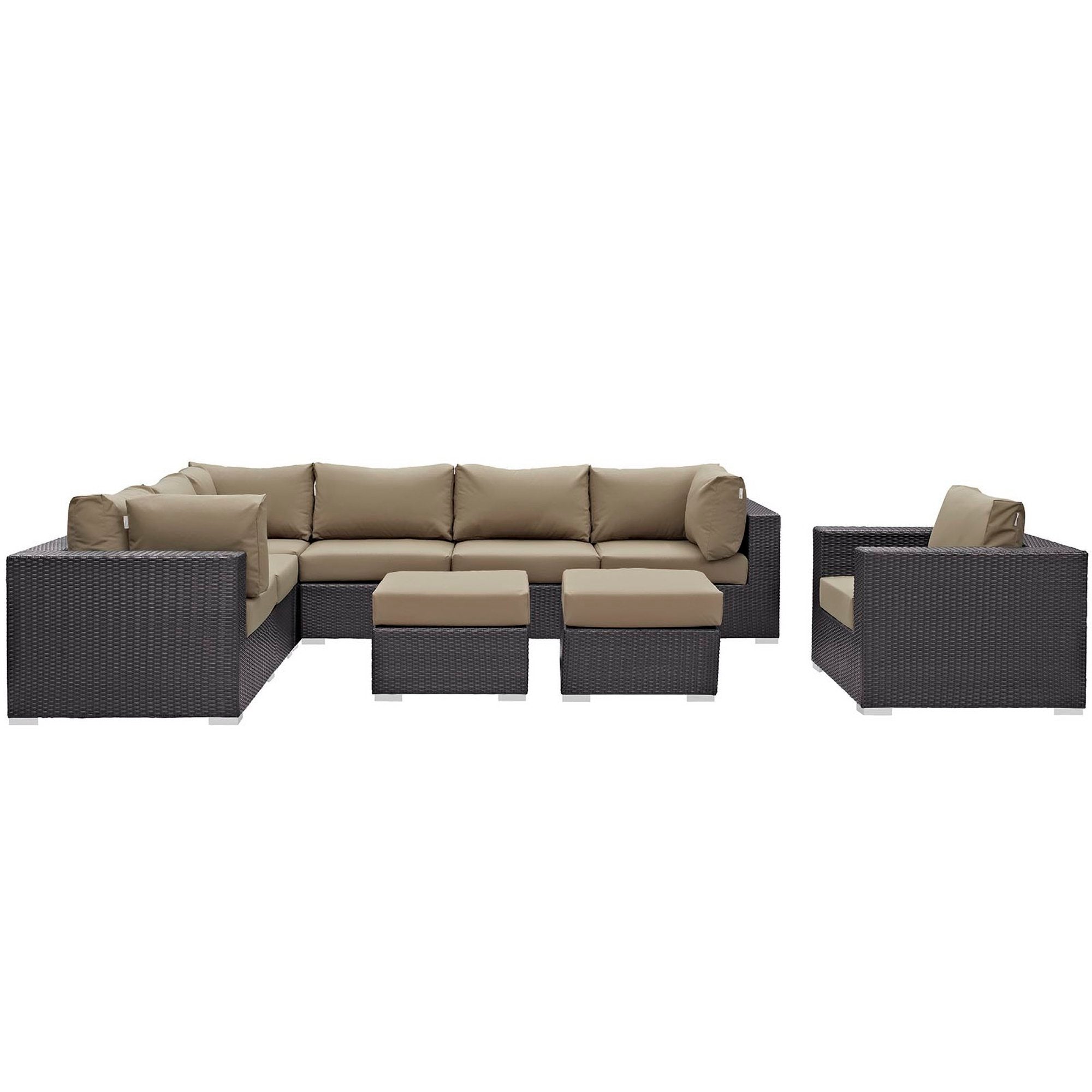 Convene 9 Piece Outdoor Patio Sectional Set by Modway - Best Buy Furniture