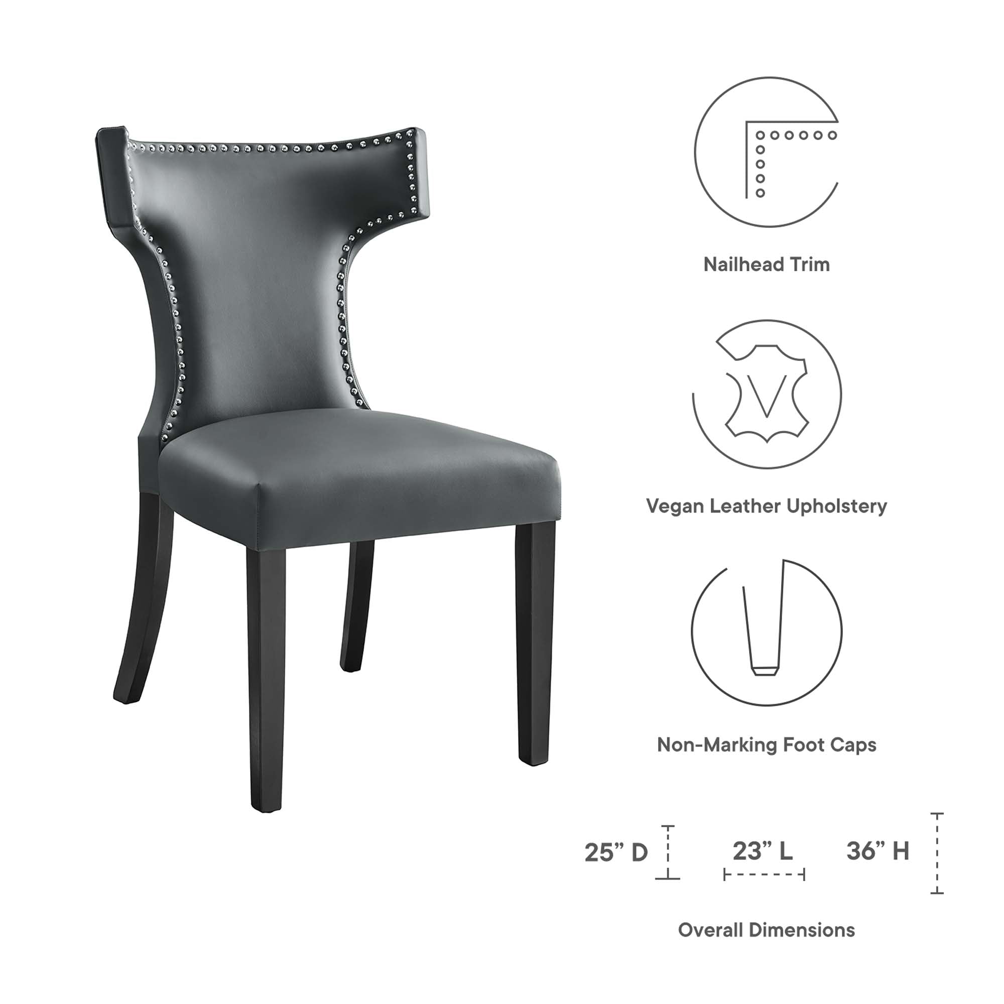Curve Vegan Leather Dining Chair by Modway - Best Buy Furniture