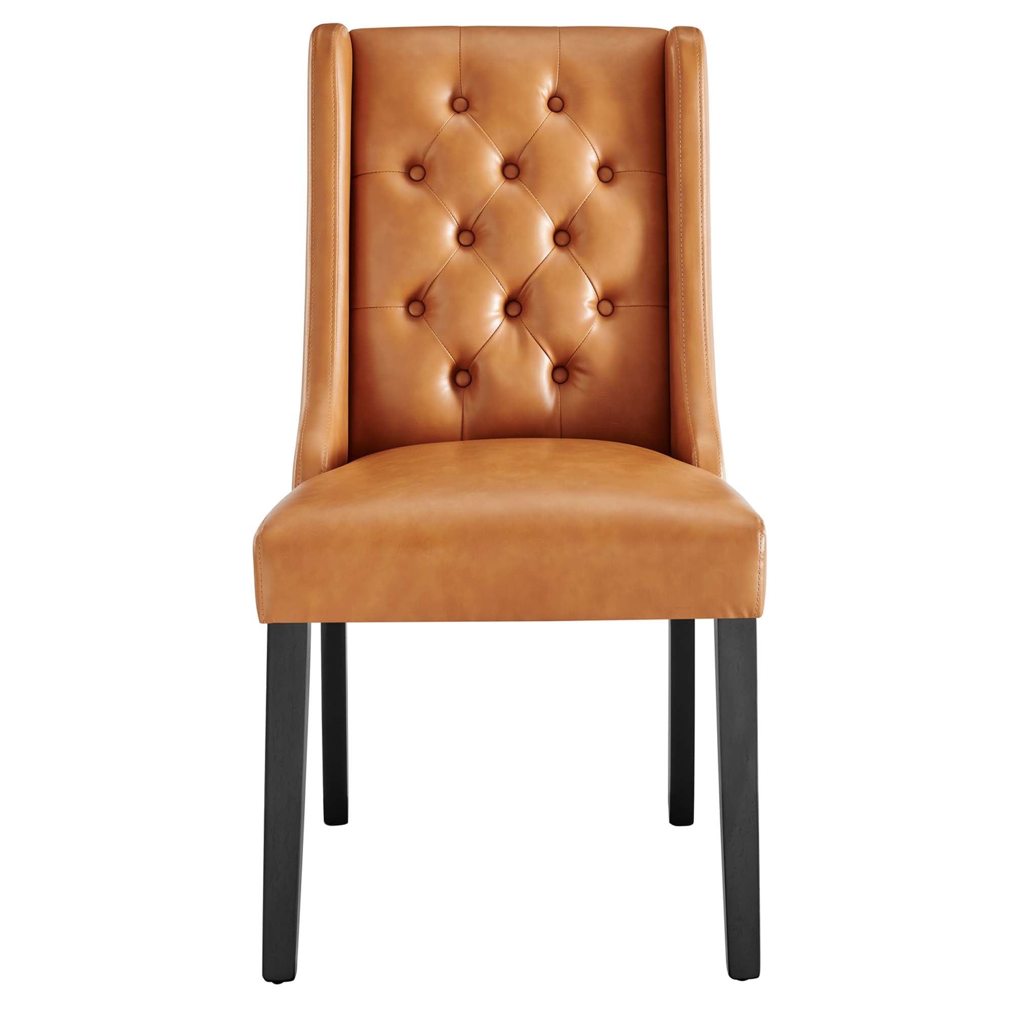 Baronet Button Tufted Vegan Leather Dining Chair by Modway - Best Buy Furniture