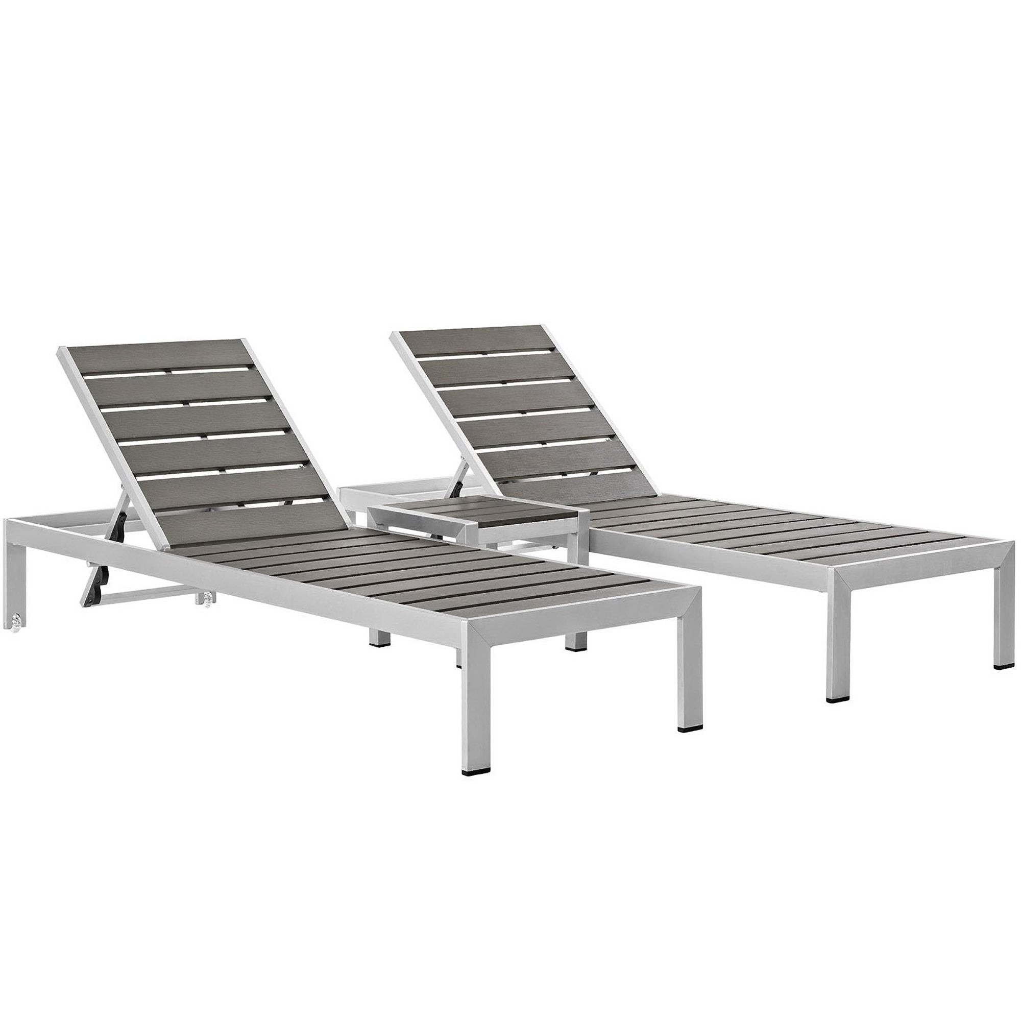 Shore 3 Piece Outdoor Patio Aluminum Set by Modway - Best Buy Furniture