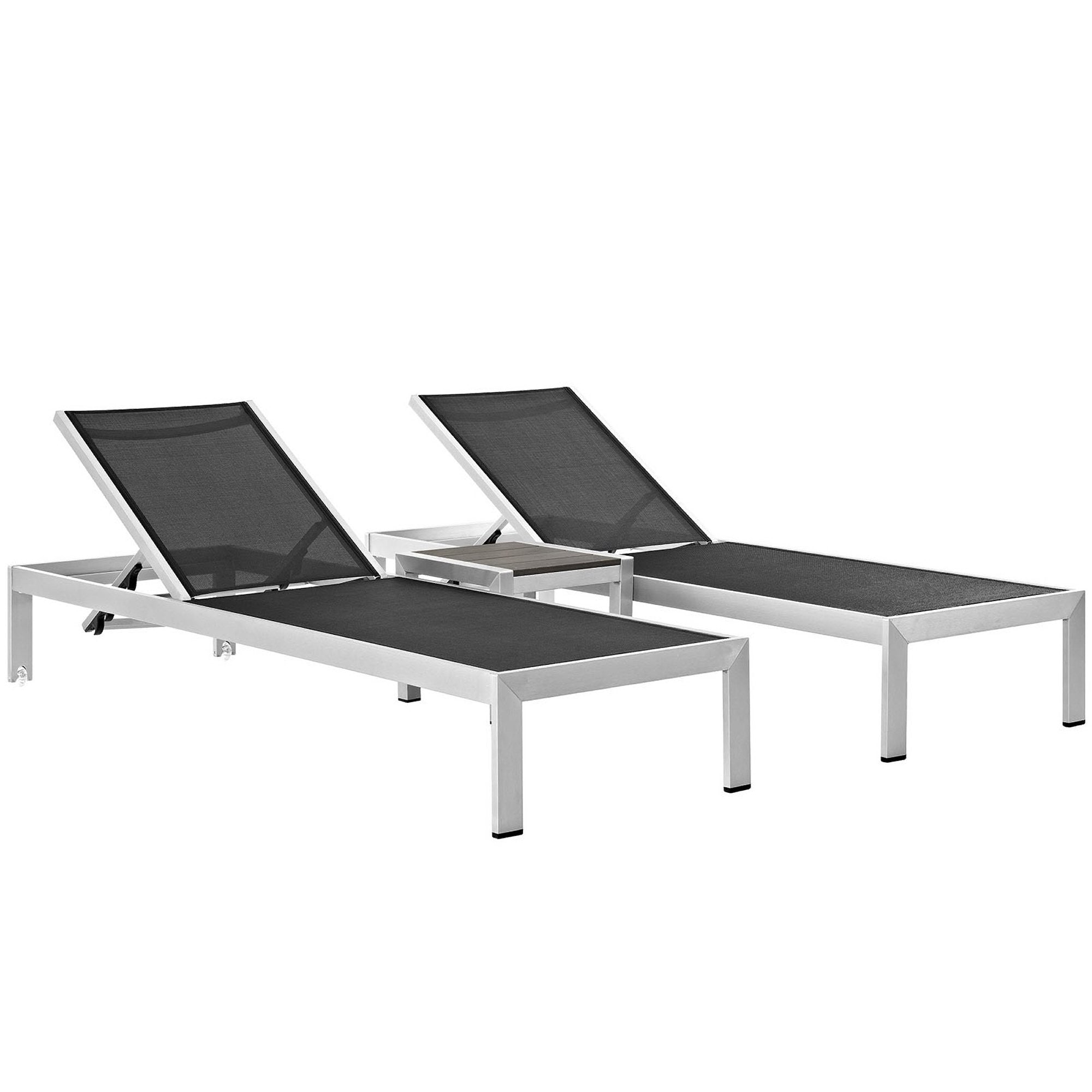 Shore 3 Piece Outdoor Patio Aluminum Set by Modway - Best Buy Furniture