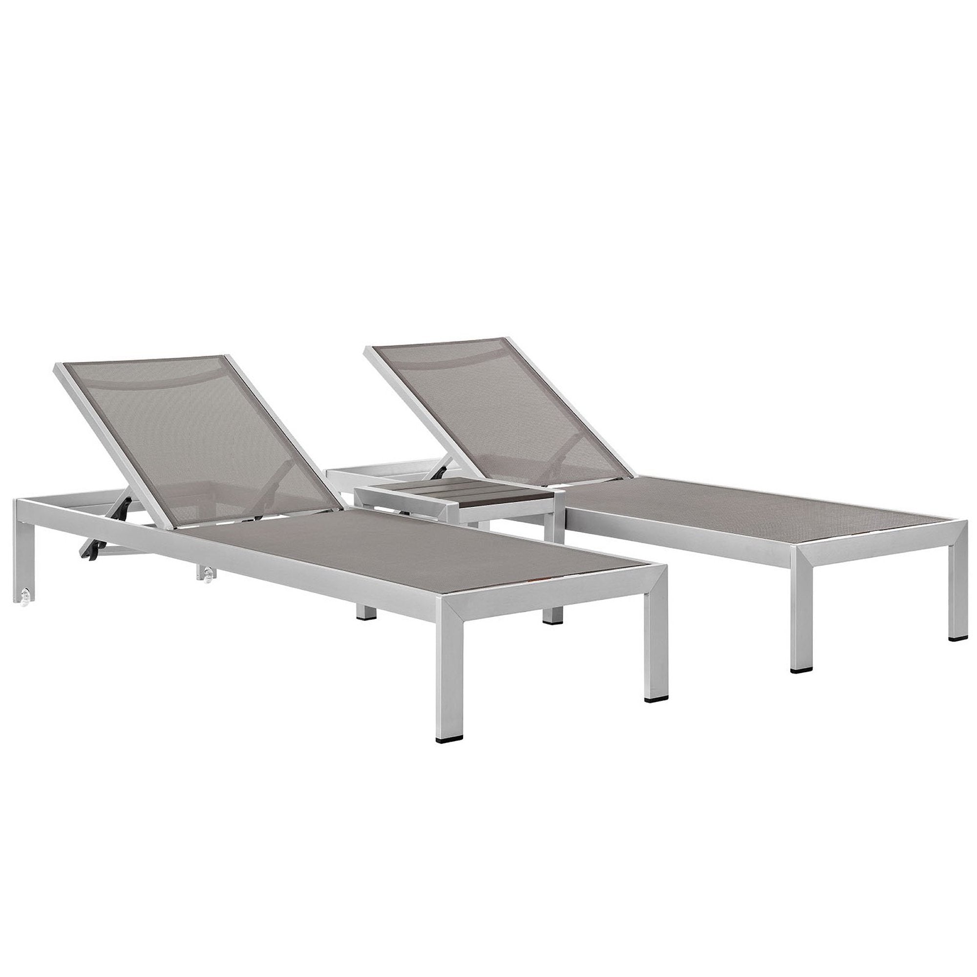 Shore 3 Piece Outdoor Patio Aluminum Set by Modway - Best Buy Furniture