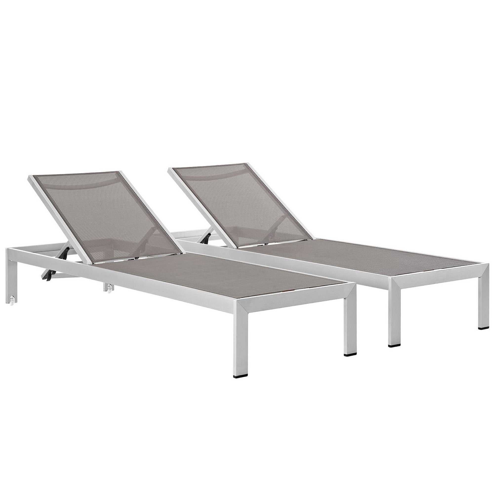 Shore Outdoor Patio Aluminum Chaise Set of 2 by Modway - Best Buy Furniture
