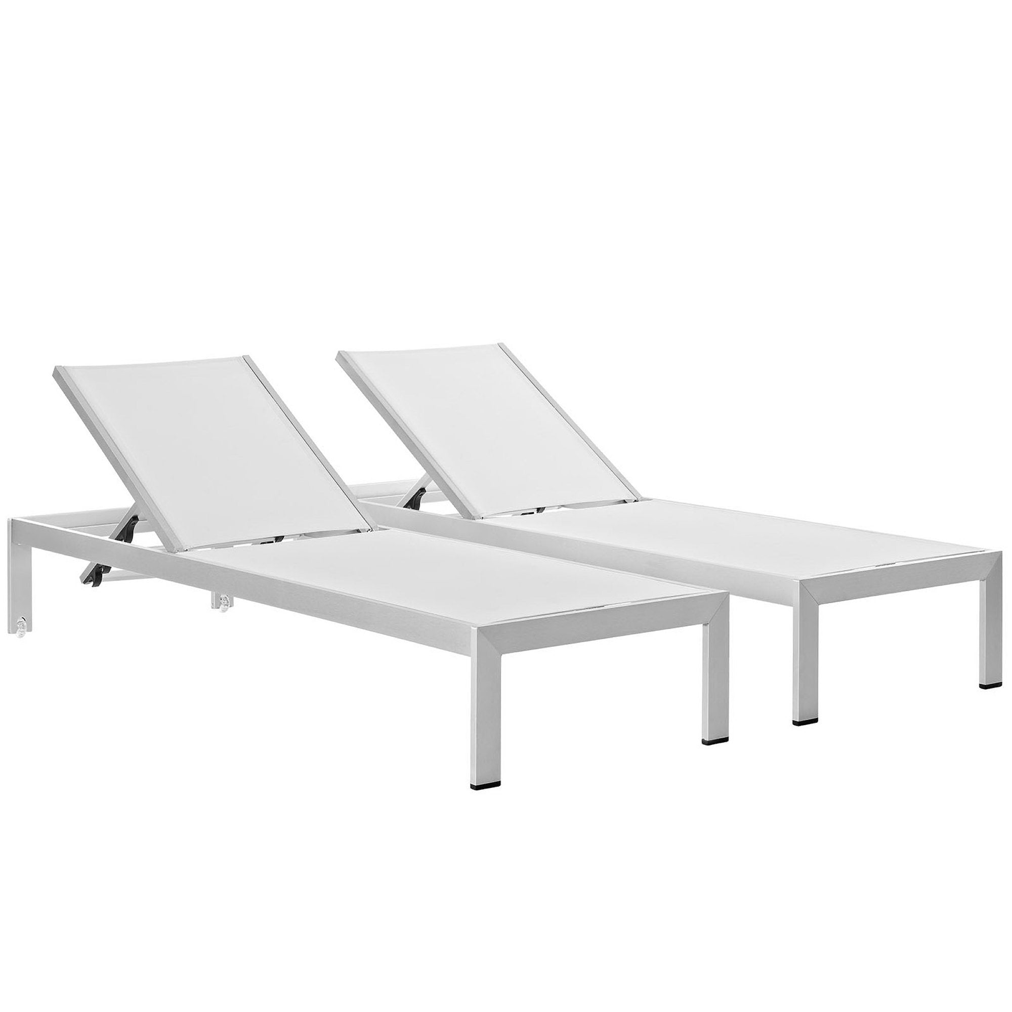 Shore Outdoor Patio Aluminum Chaise Set of 2 by Modway - Best Buy Furniture