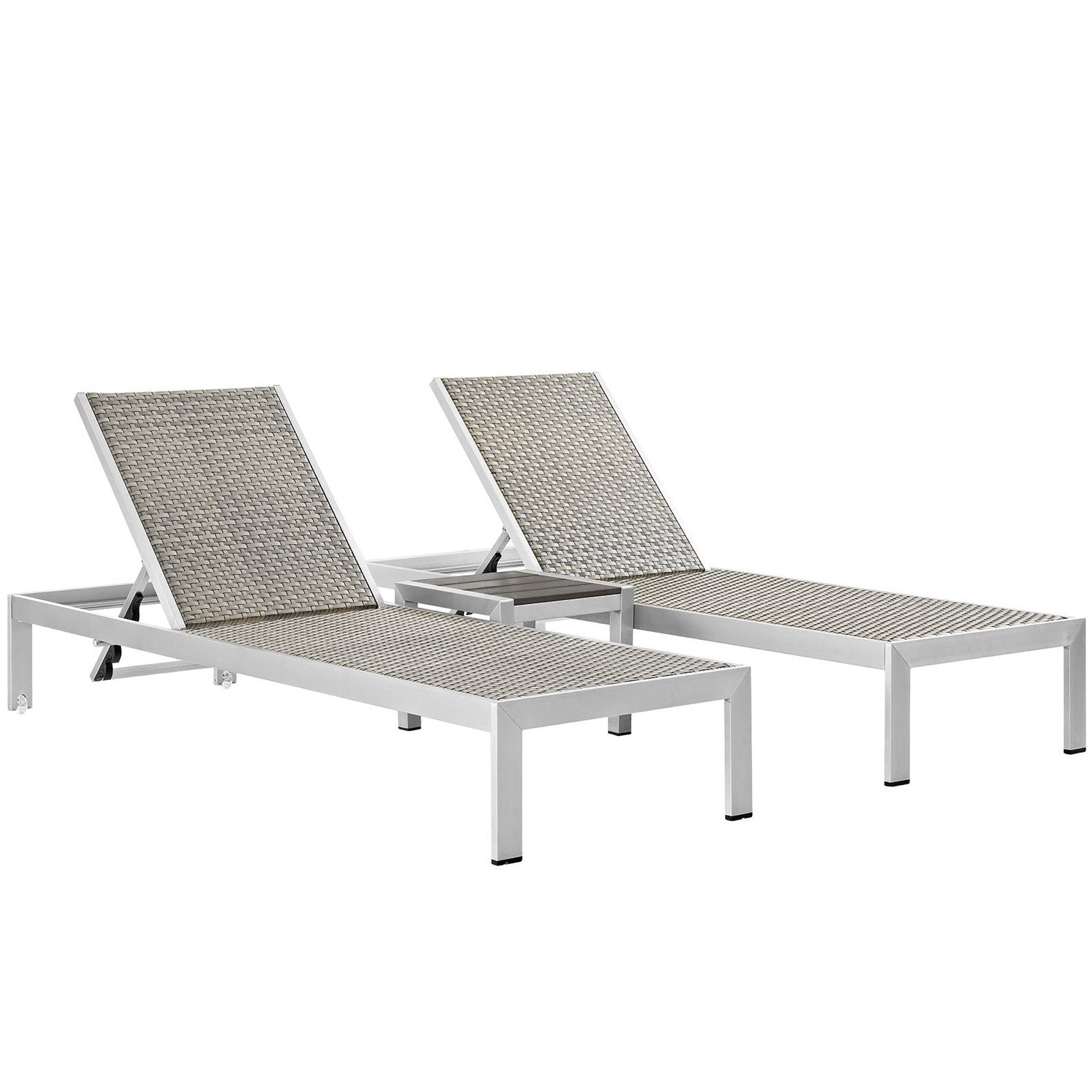 Shore 3 Piece Outdoor Patio Aluminum Set by Modway - Best Buy Furniture