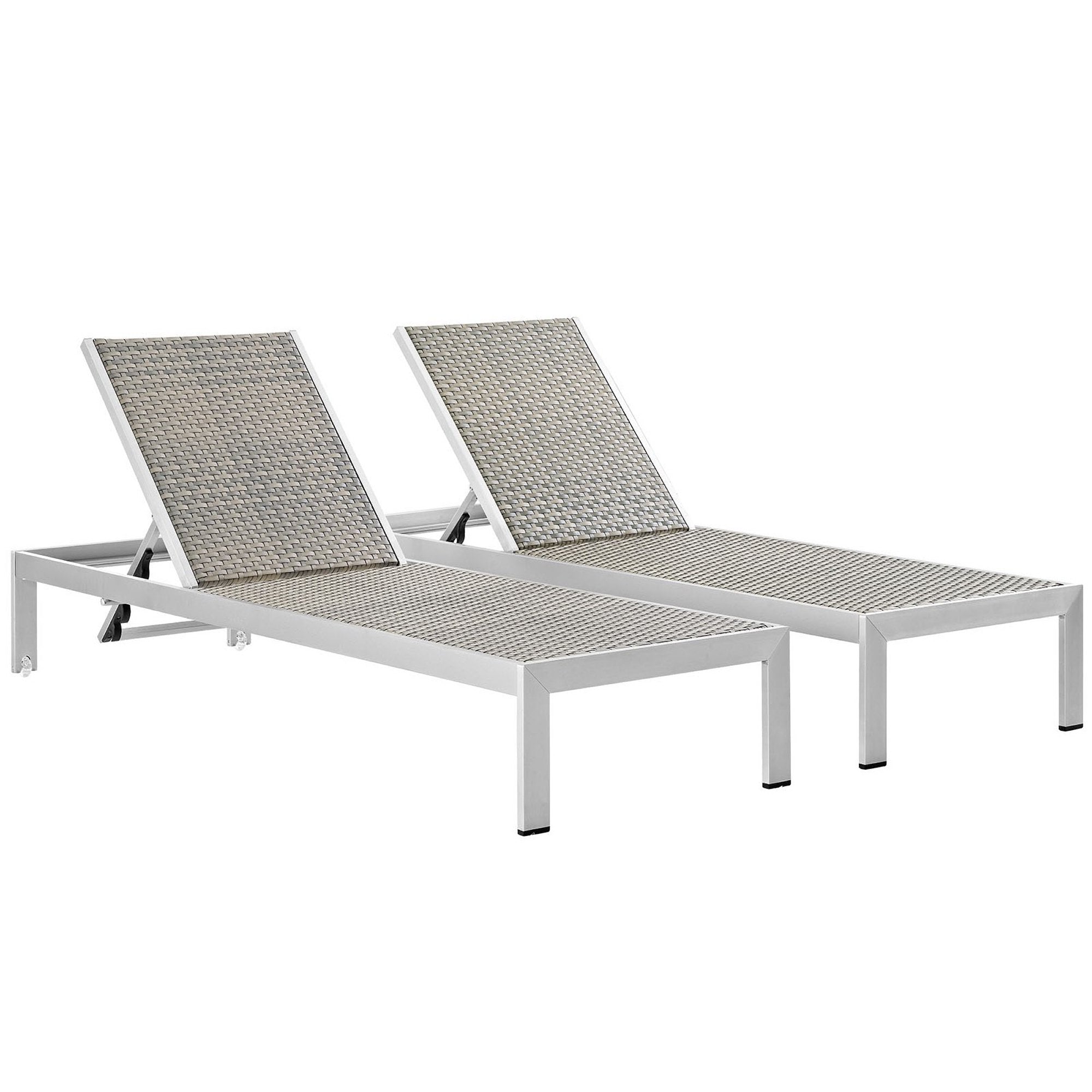 Shore Outdoor Patio Aluminum Chaise Set of 2 by Modway - Best Buy Furniture