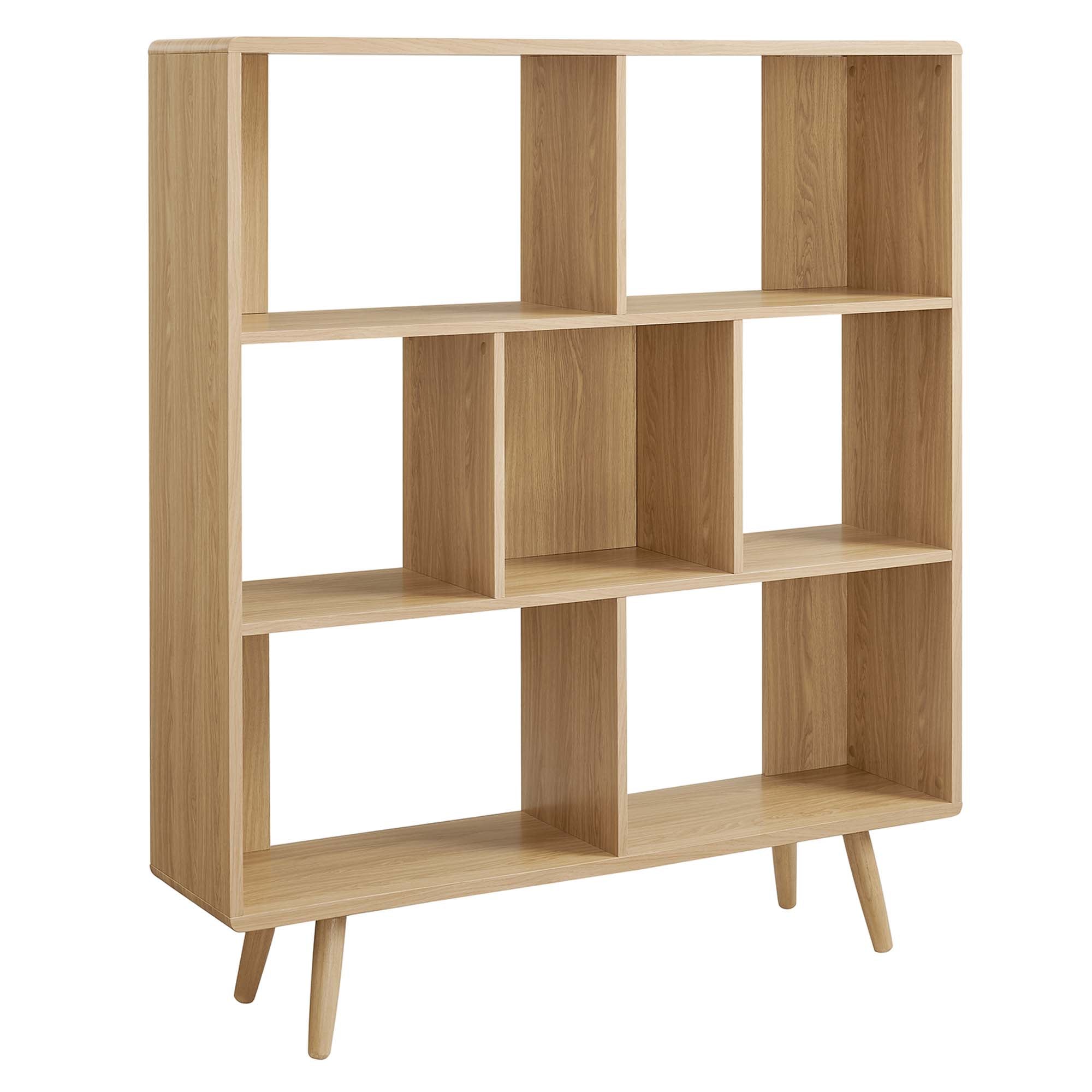 Transmit 7 Shelf Wood Grain Bookcase by Modway - Best Buy Furniture