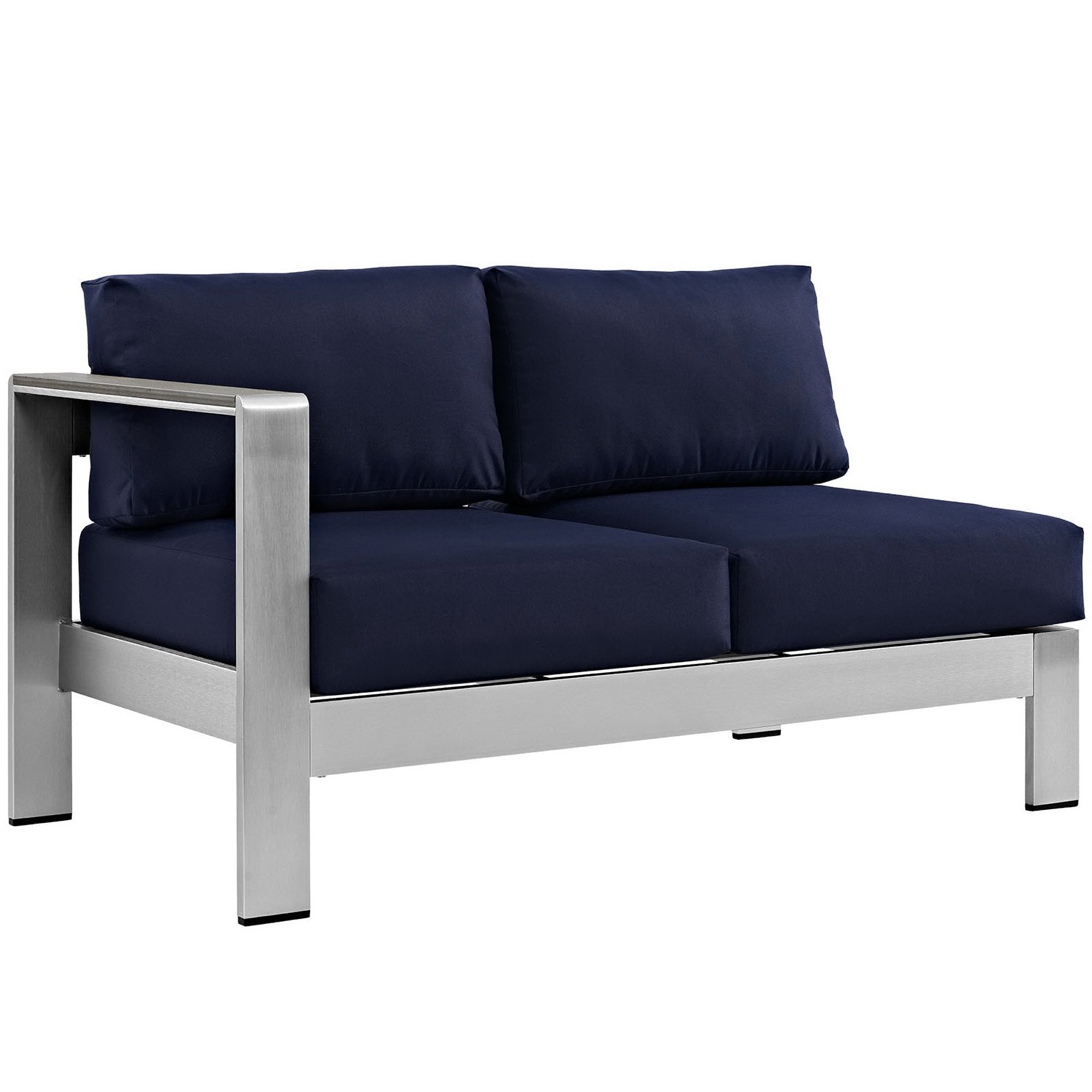 Shore 5 Piece Outdoor Patio Aluminum Sectional Sofa Set by Modway - Best Buy Furniture