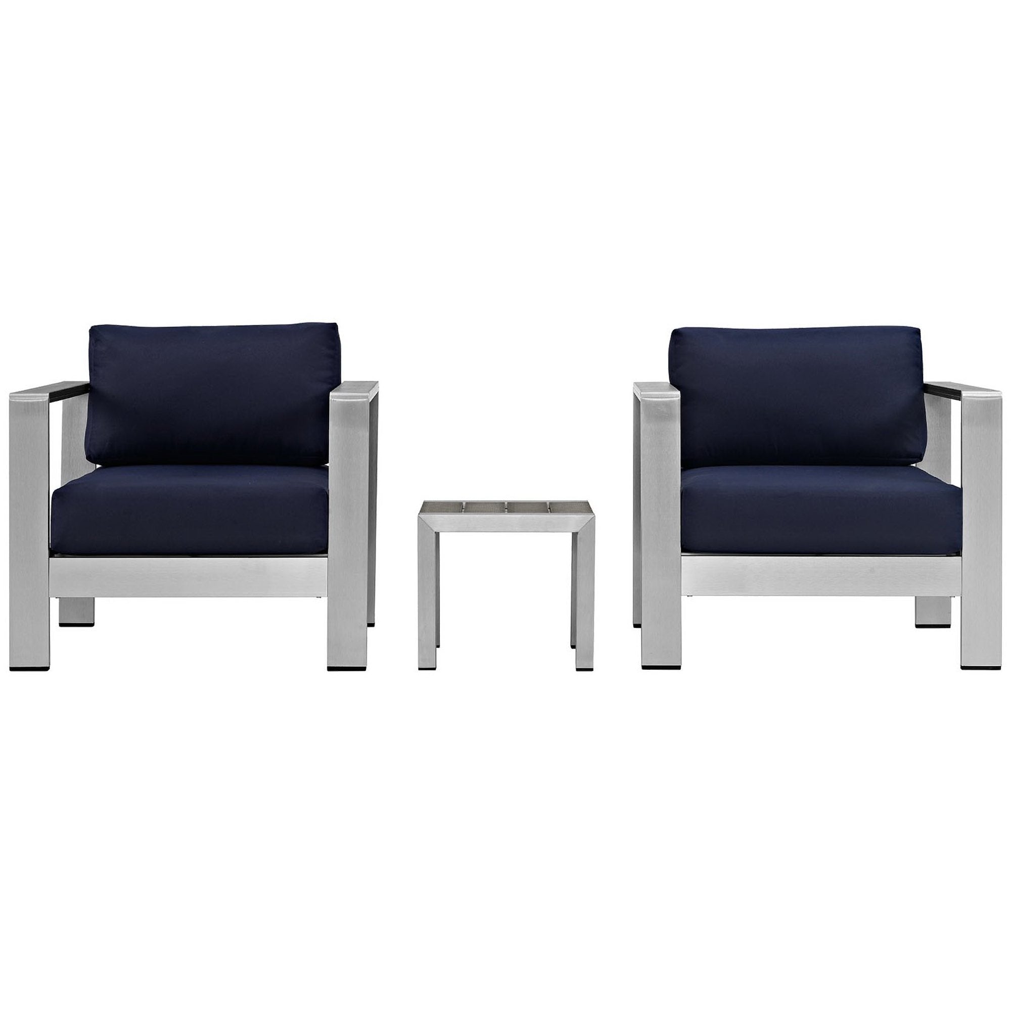Shore 3 Piece Outdoor Patio Aluminum Set by Modway - Best Buy Furniture