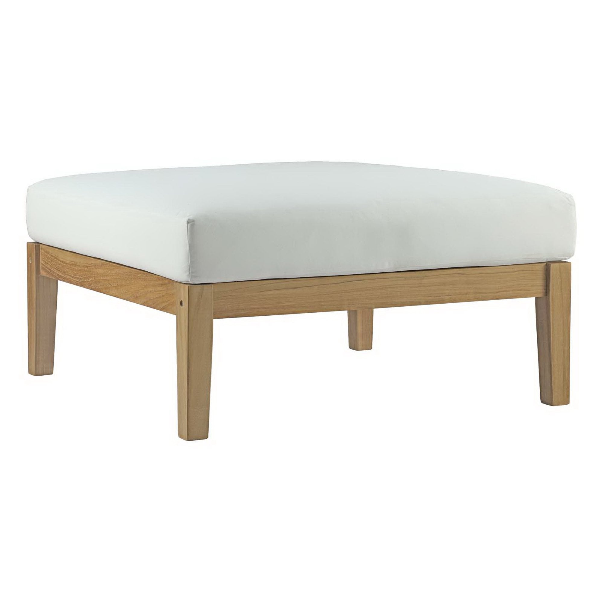 Bayport Outdoor Patio Teak Ottoman by Modway - Best Buy Furniture